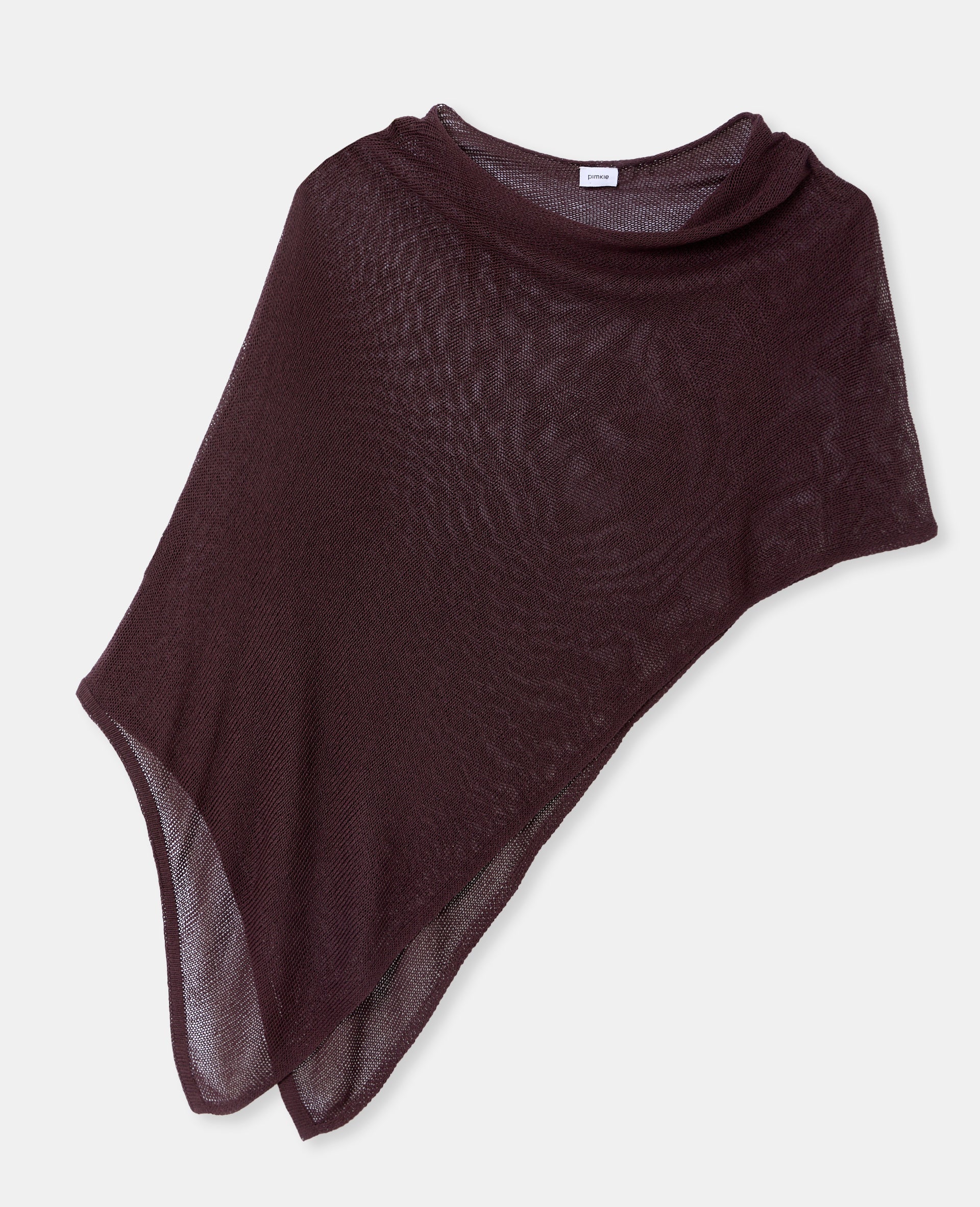 Pull châle asymétrique en maille ajourée