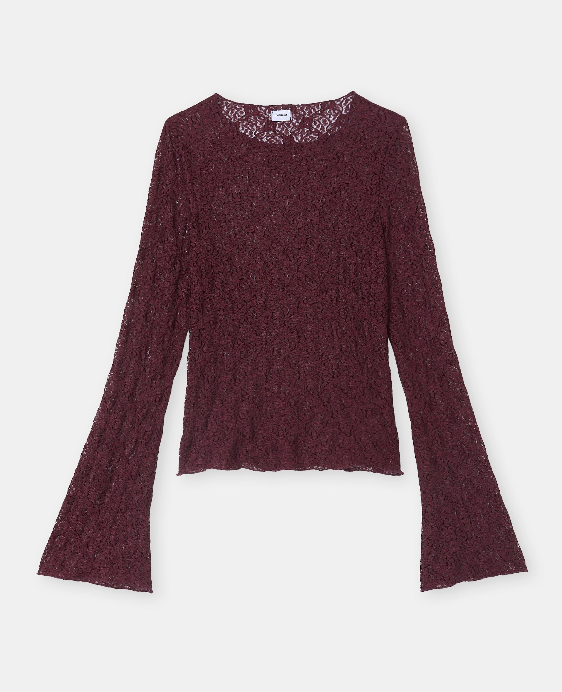 Top en dentelle manches flare