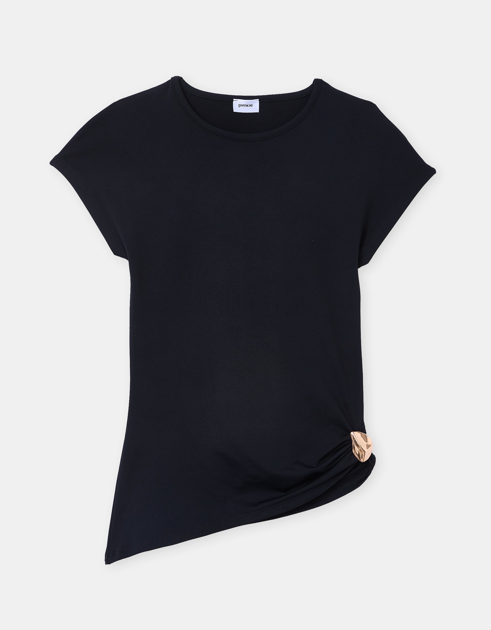 T-shirt asymétrique avec détail bijou