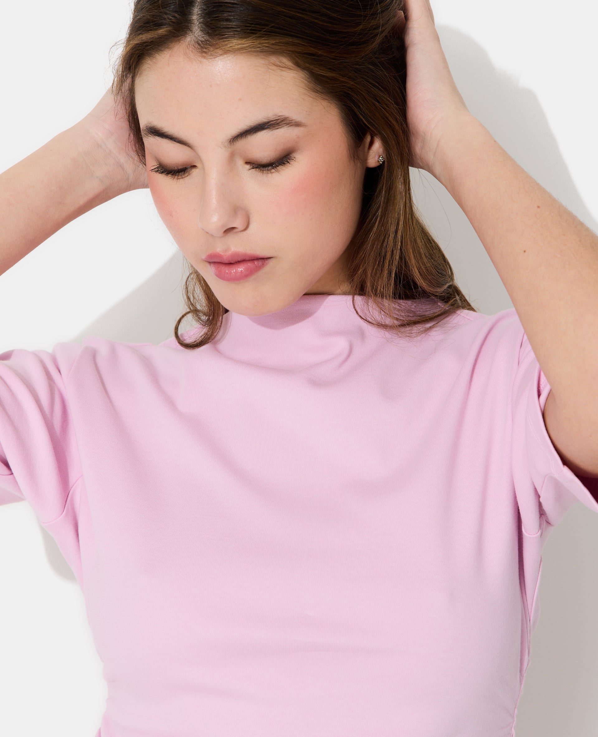 T-shirt avec taille resserrée et froncée