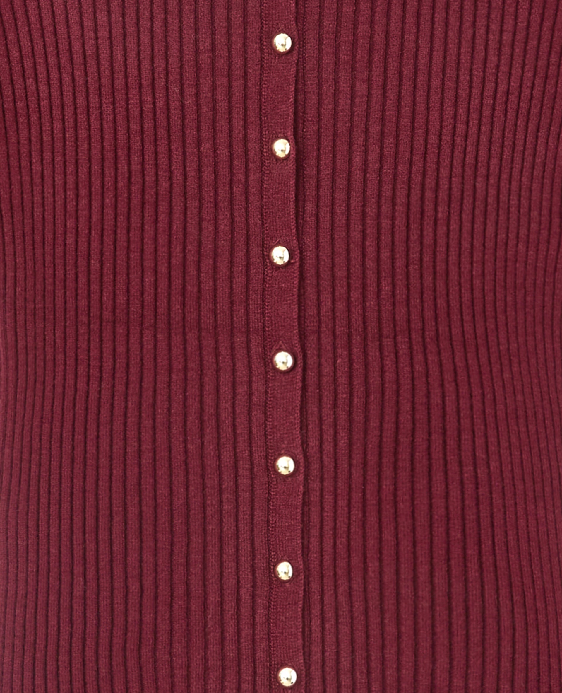 Gilet fin en maille côtelée avec boutons dorés