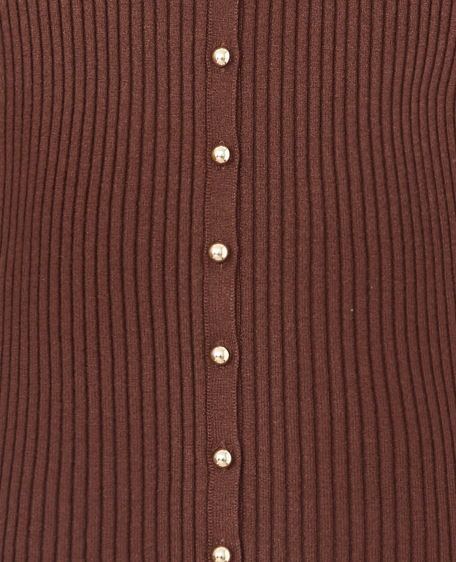 Gilet fin en maille côtelée avec boutons dorés