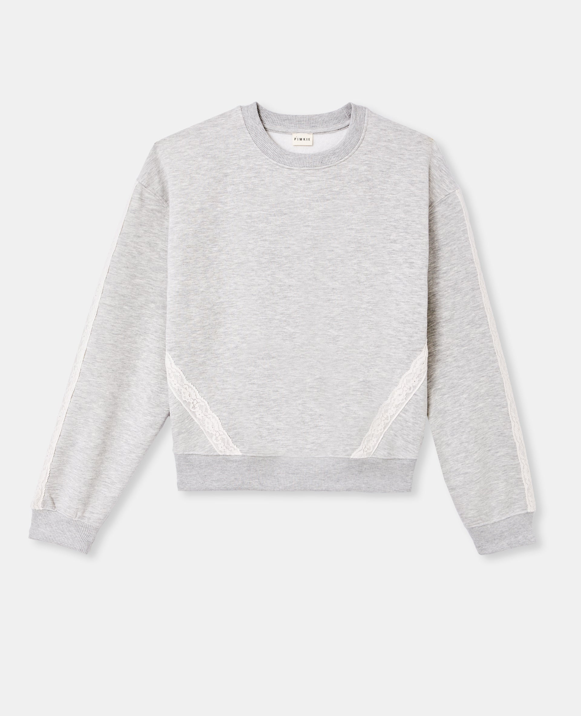 Sweat col rond avec dentelle