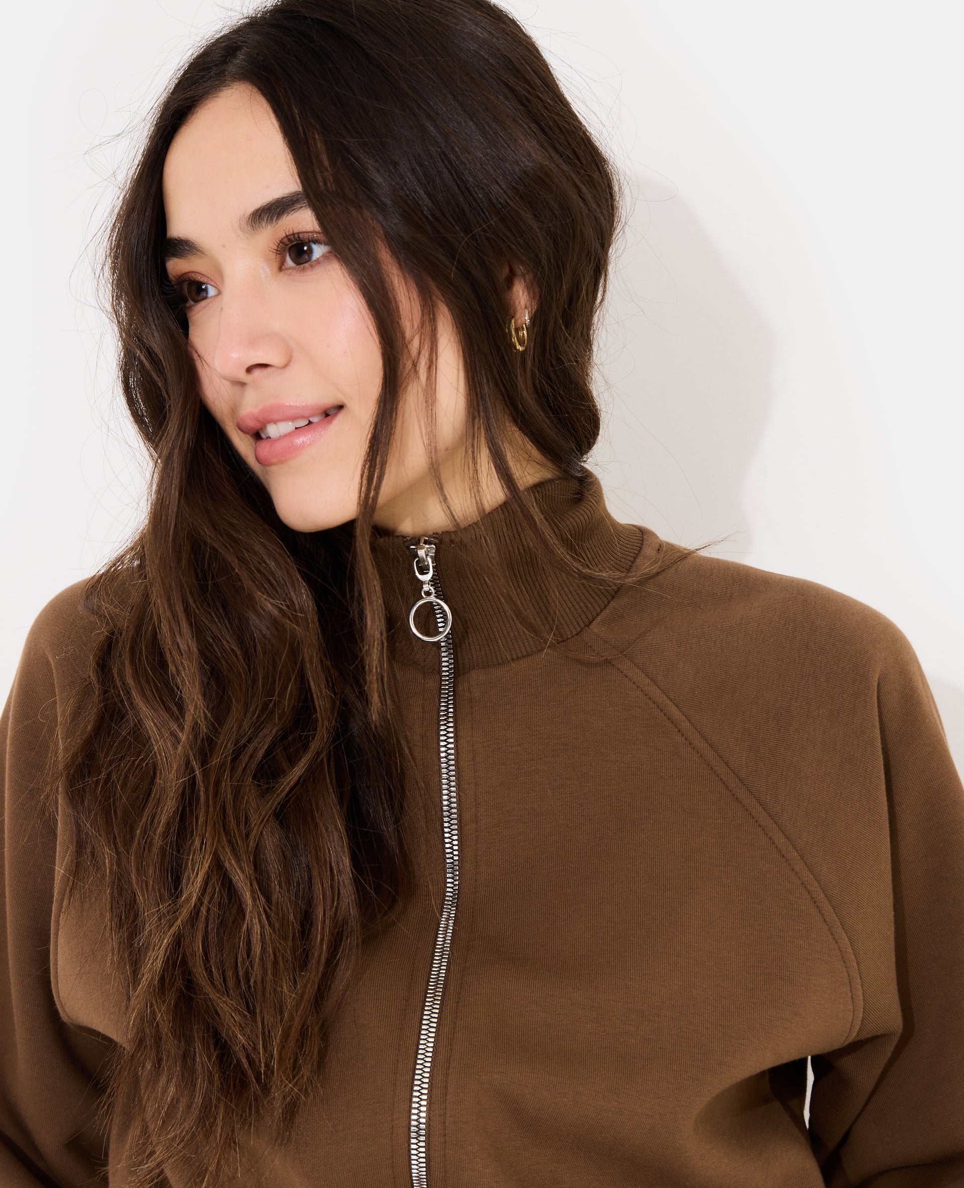 Sweat zippé forme boule