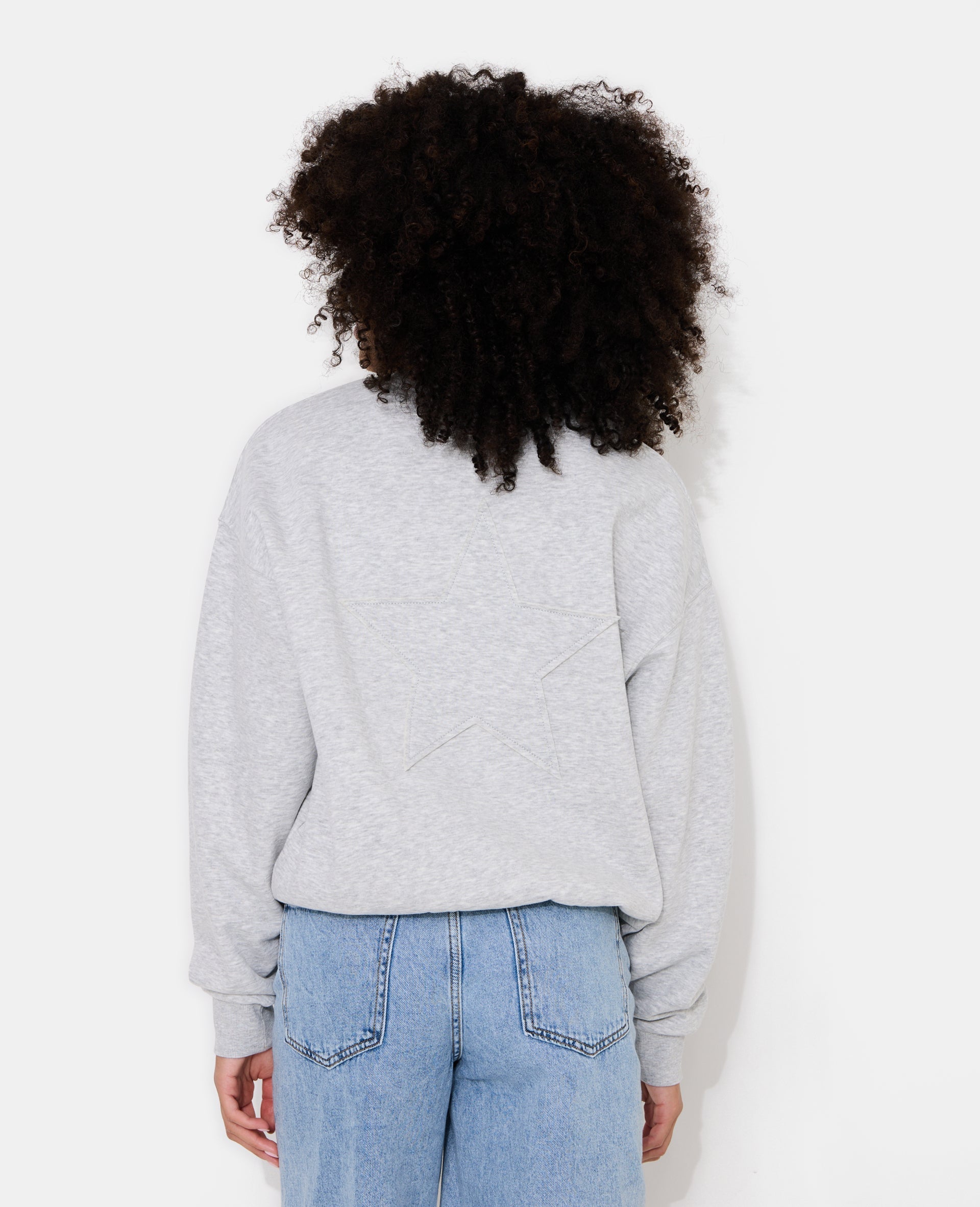 Sweat oversize avec étoile cousue