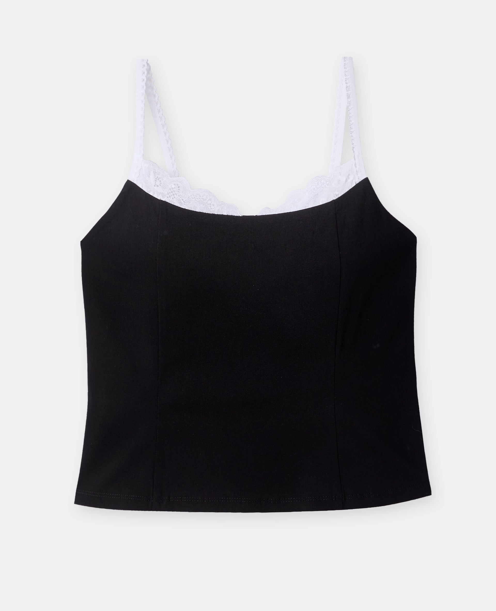 Débardeur en tissu stretch avec dentelle