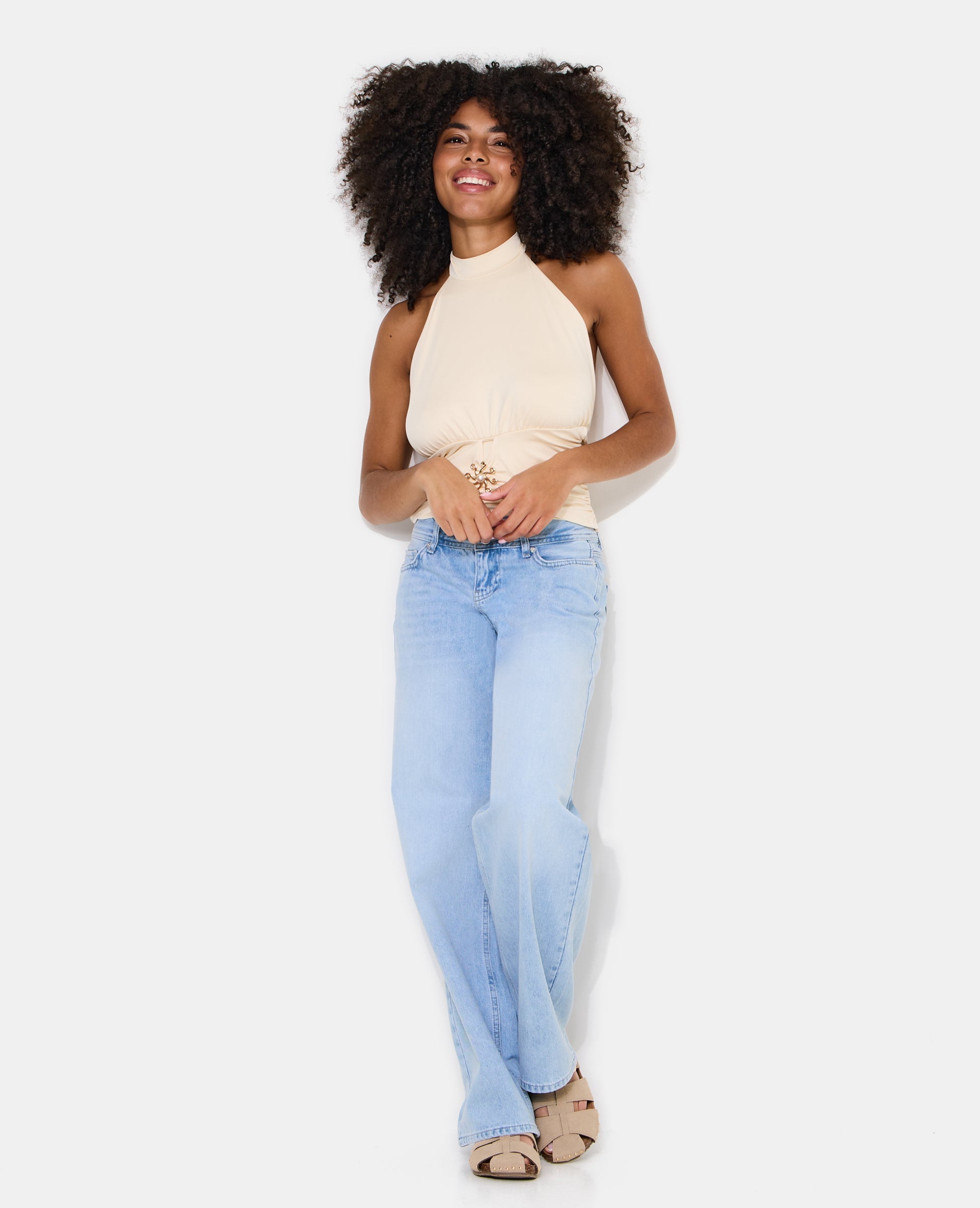 Top dos-nu avec détail boucle soleil