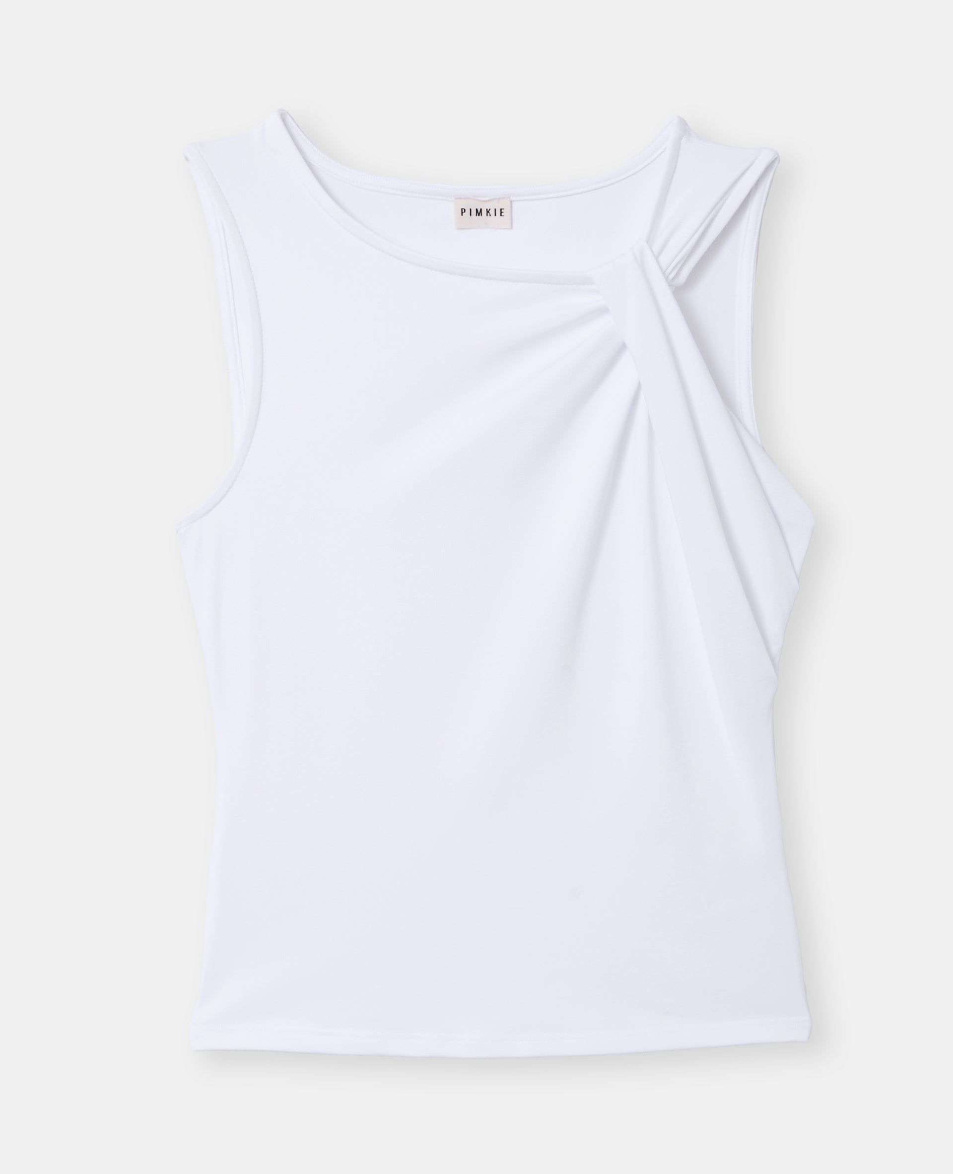 Débardeur en maille stretch avec fronces