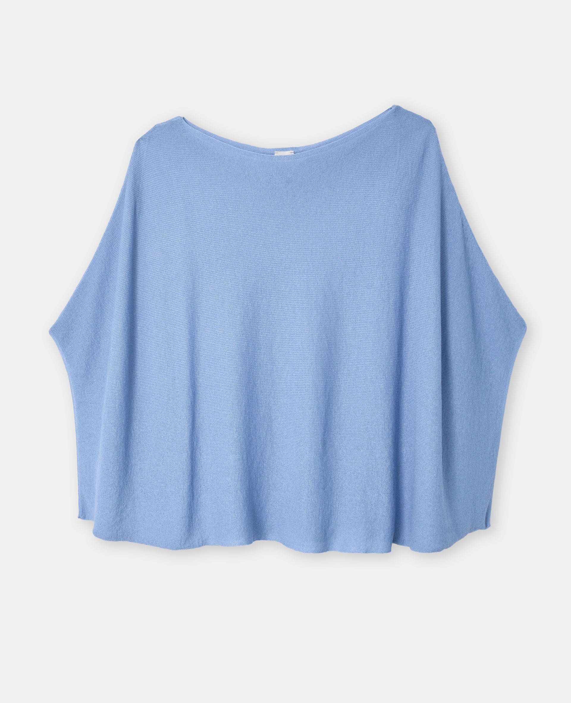 Pull châle asymétrique en maille fine