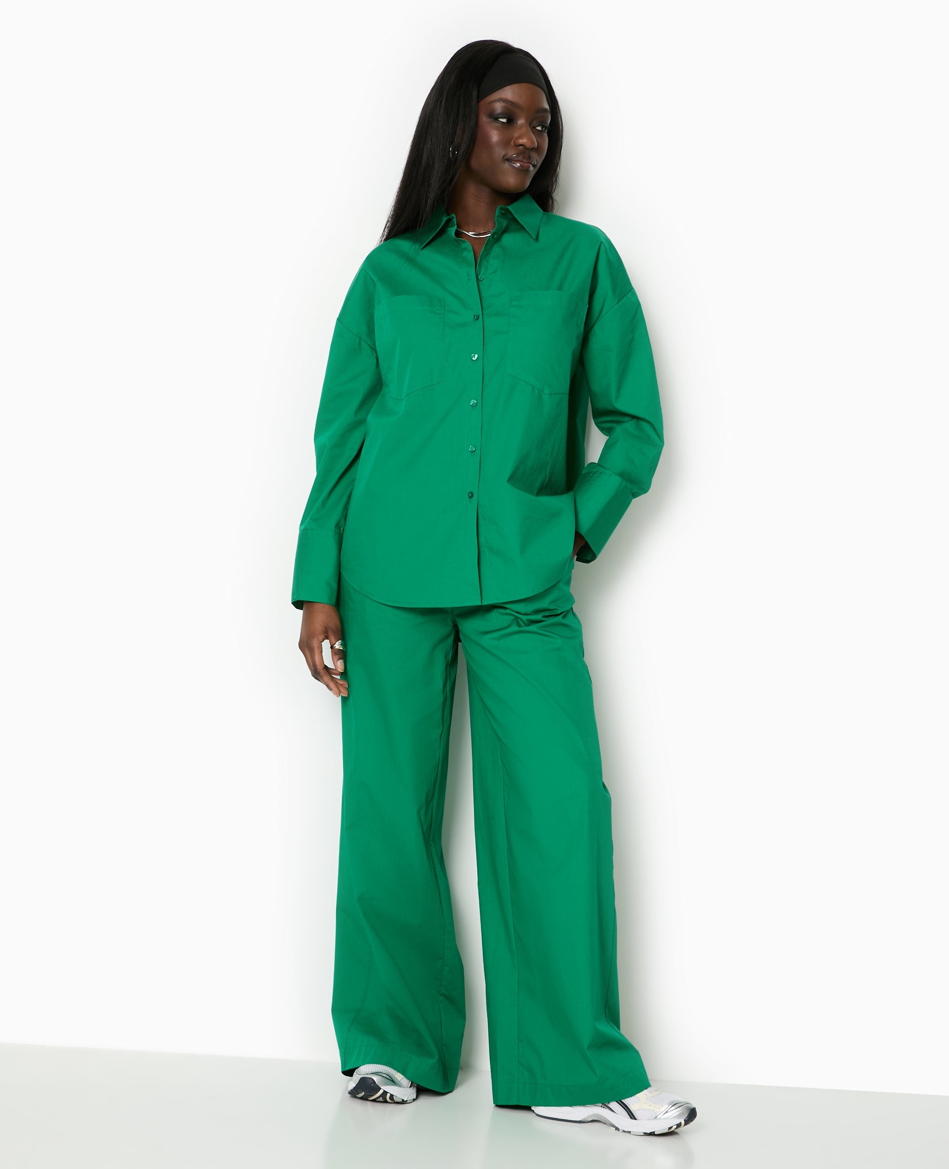 Chemise oversize avec poches