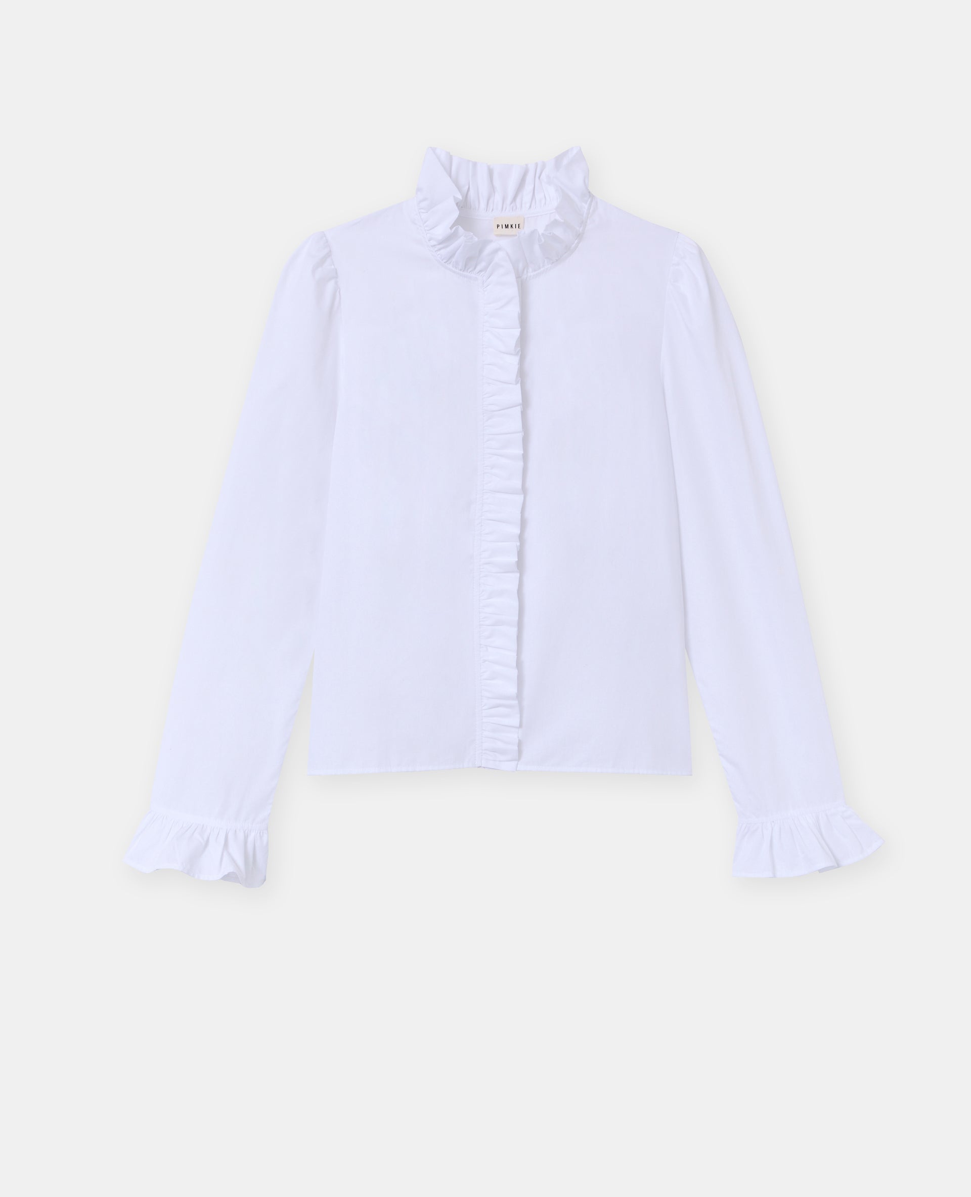 Chemise popeline avec volants