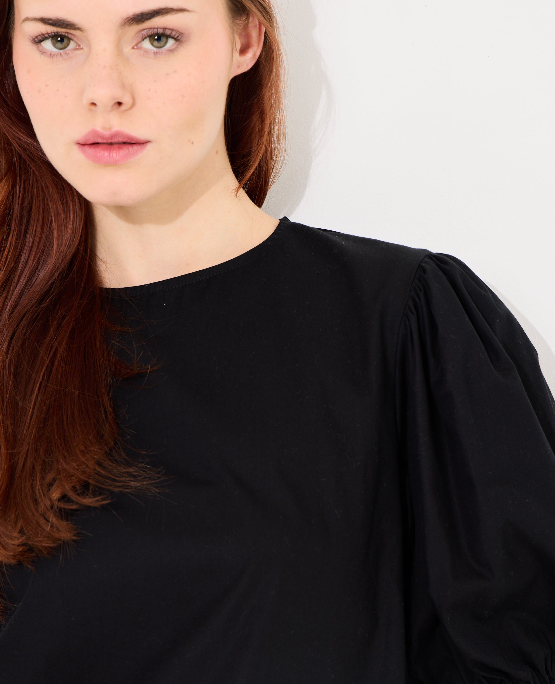 Blouse col rond avec manches ballons