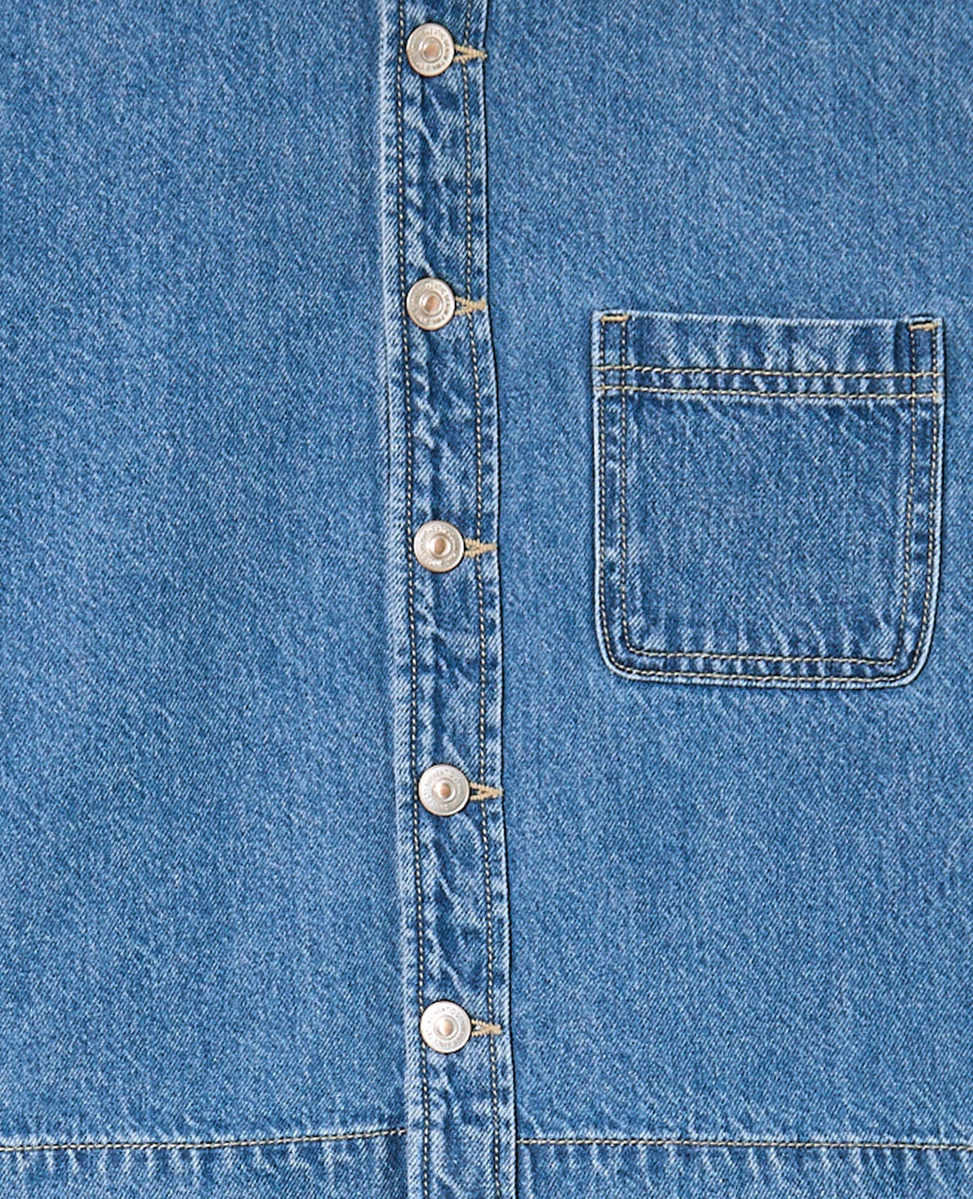Chemise en jean avec bords zig-zag