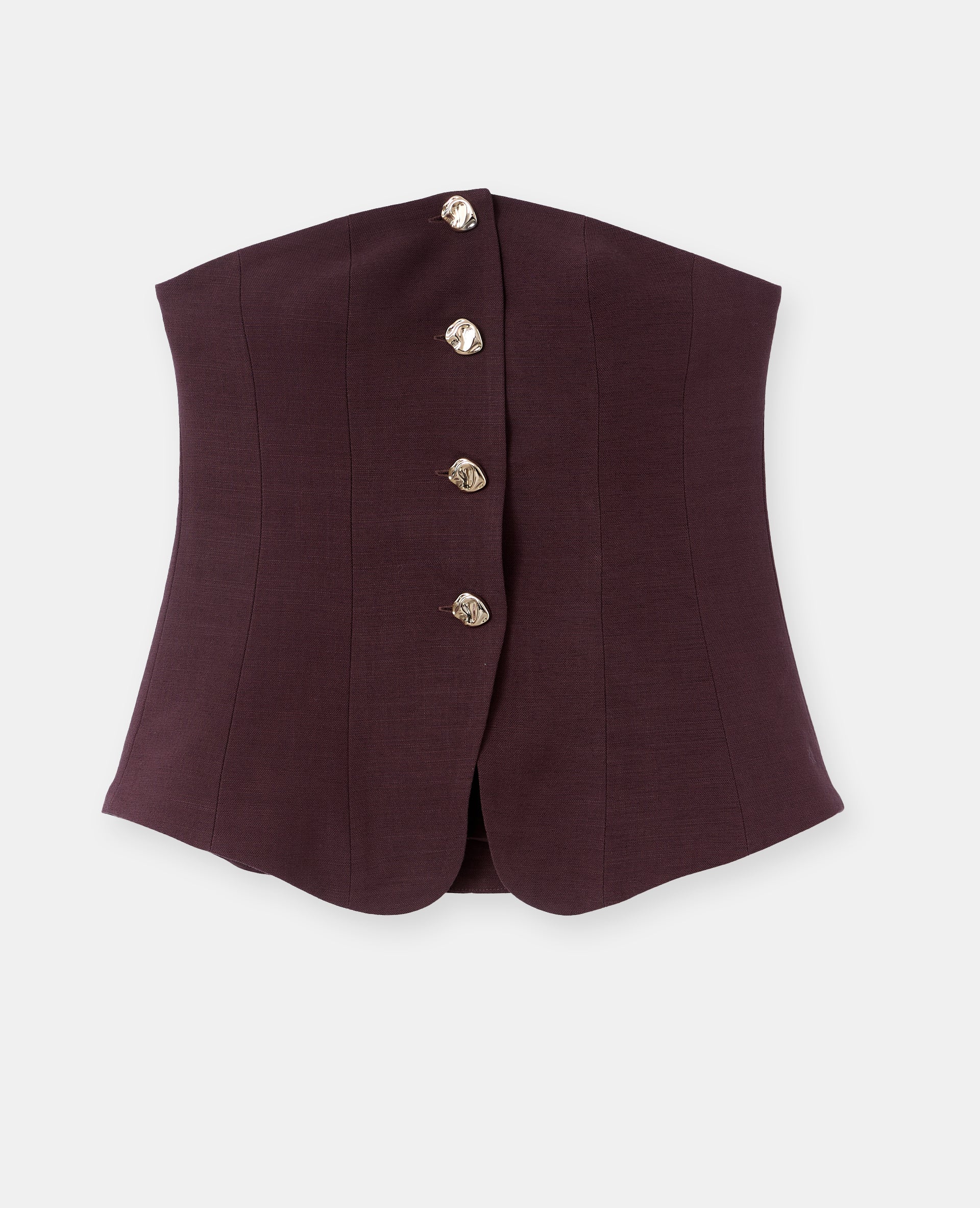 Top bustier avec boutons fantaisie