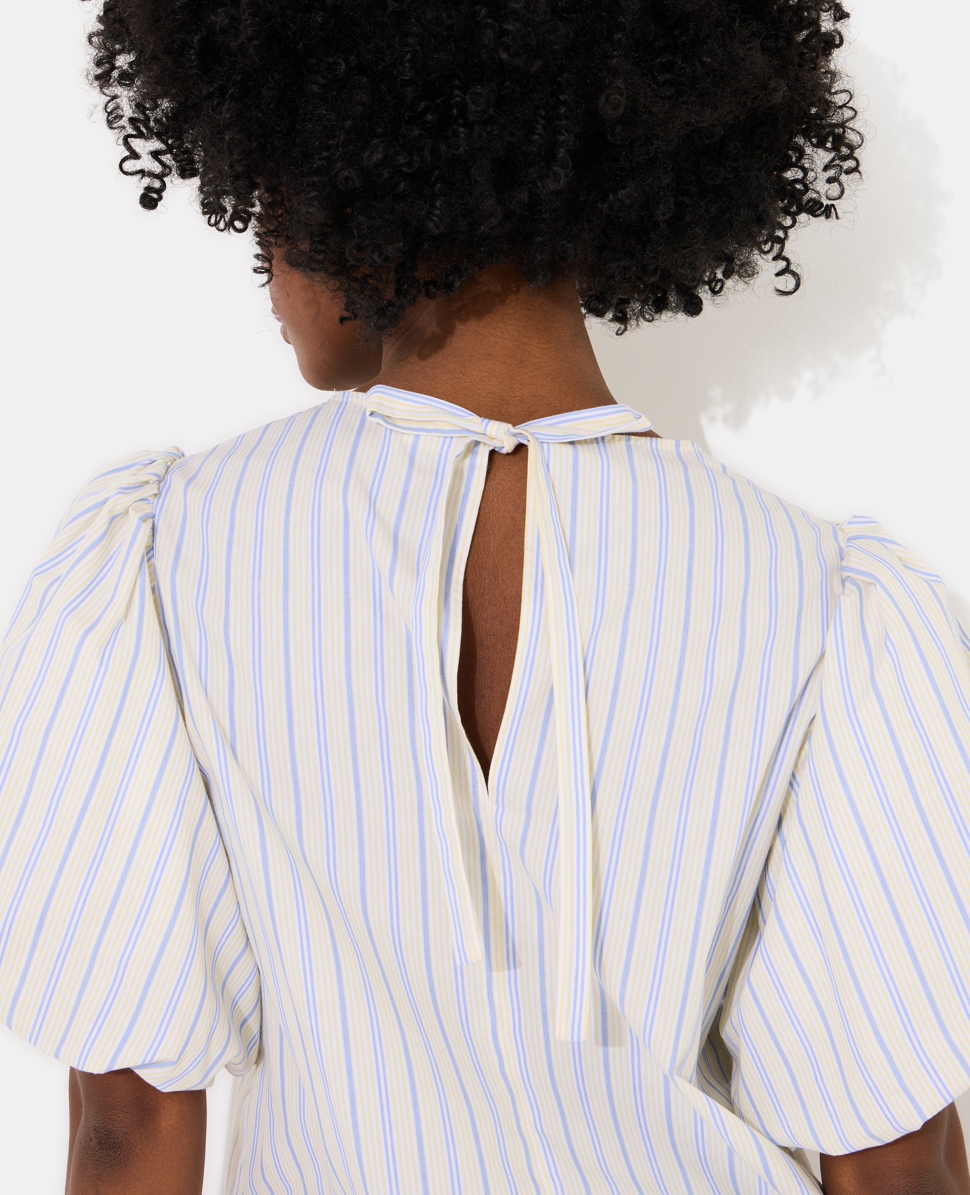 Blouse rayée manches ballons