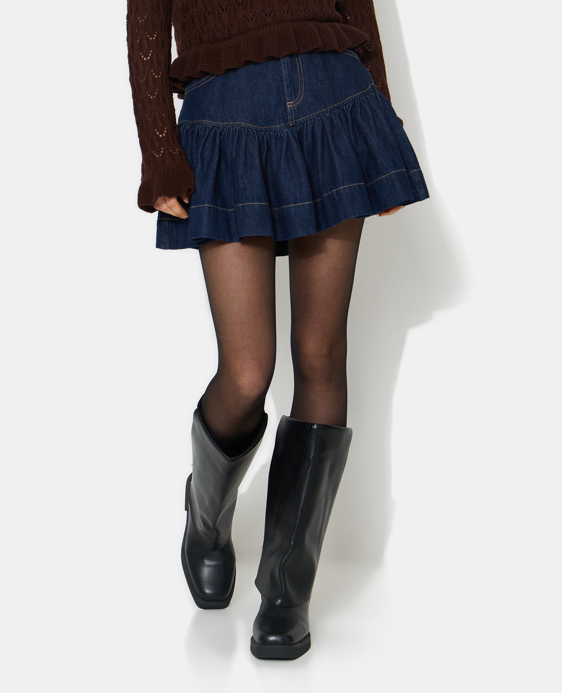 Jupe courte en jean