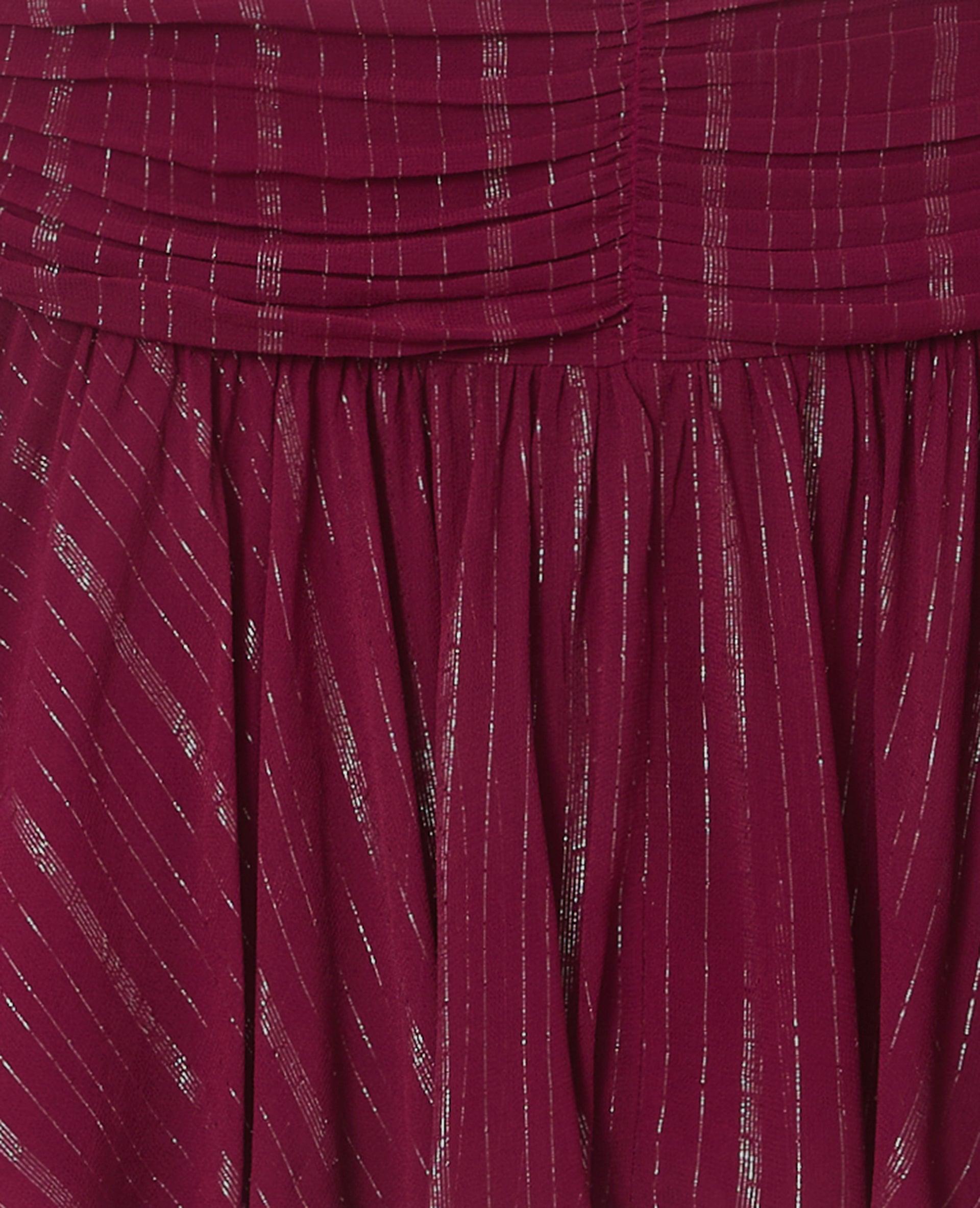Jupe courte taille drapée avec lurex