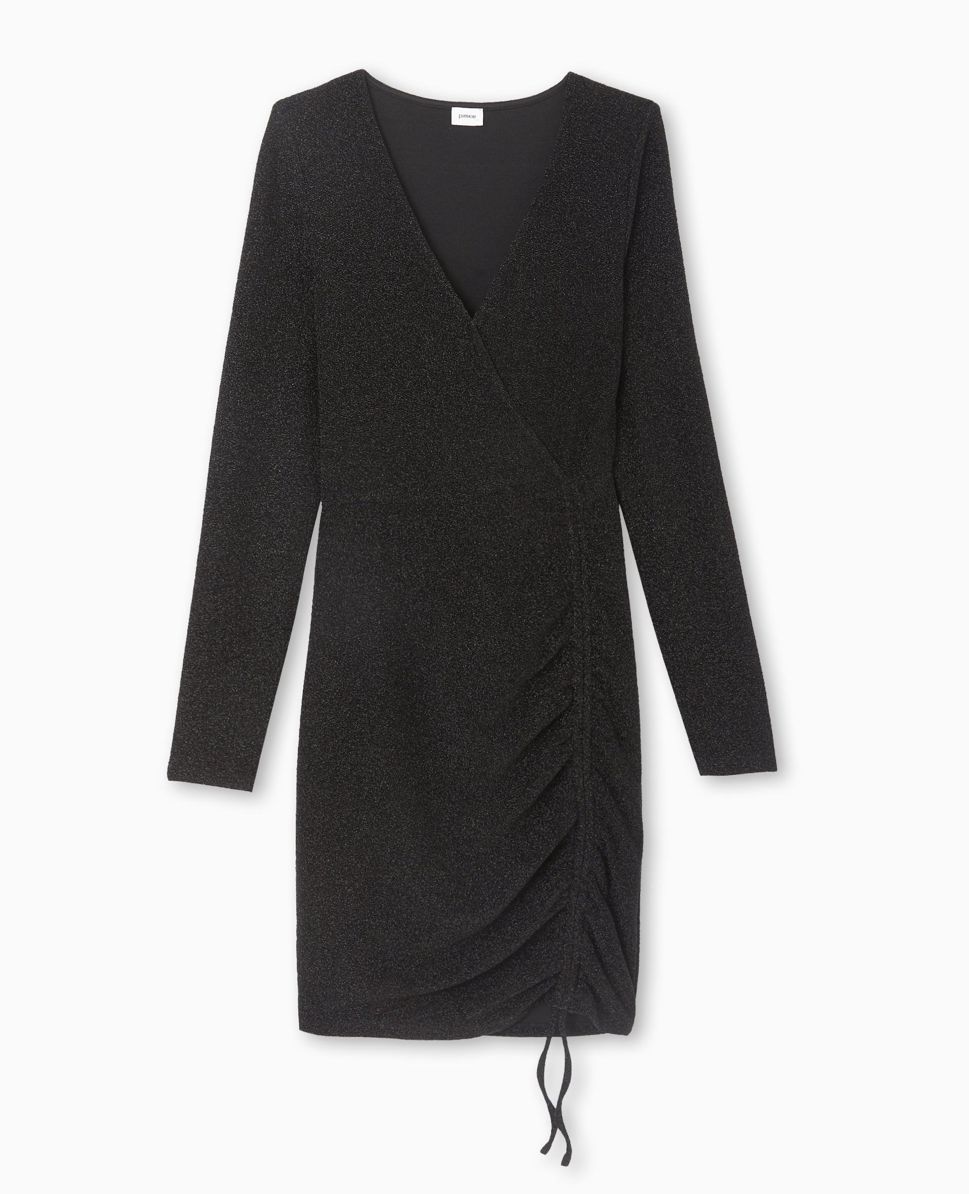 Robe moulante en maille lurex encolure V