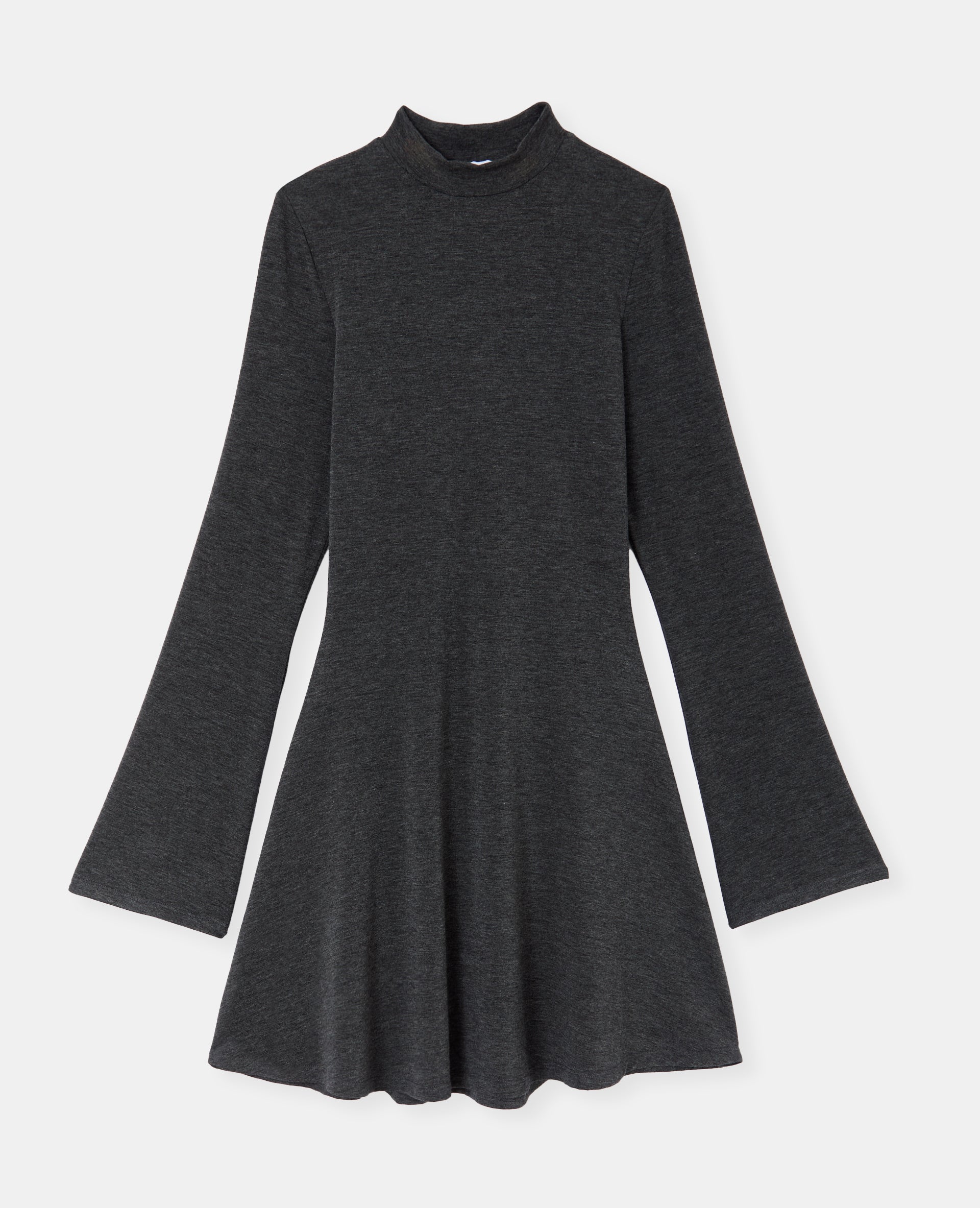 Robe courte patineuse avec manches flare
