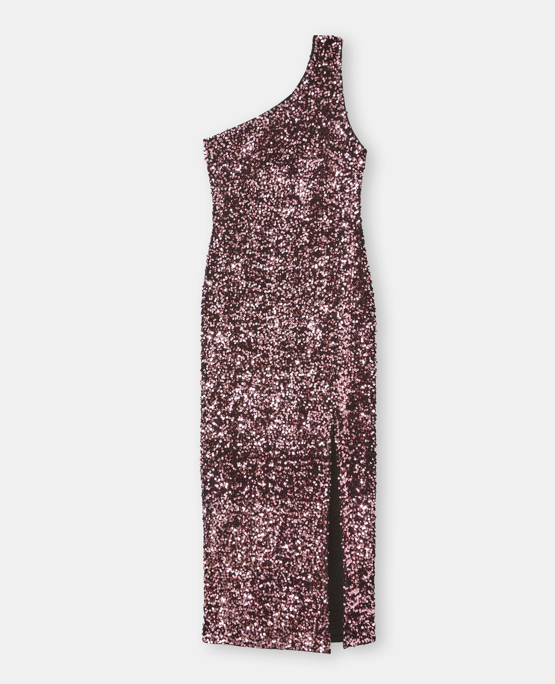 Robe longue asymétrique avec sequins