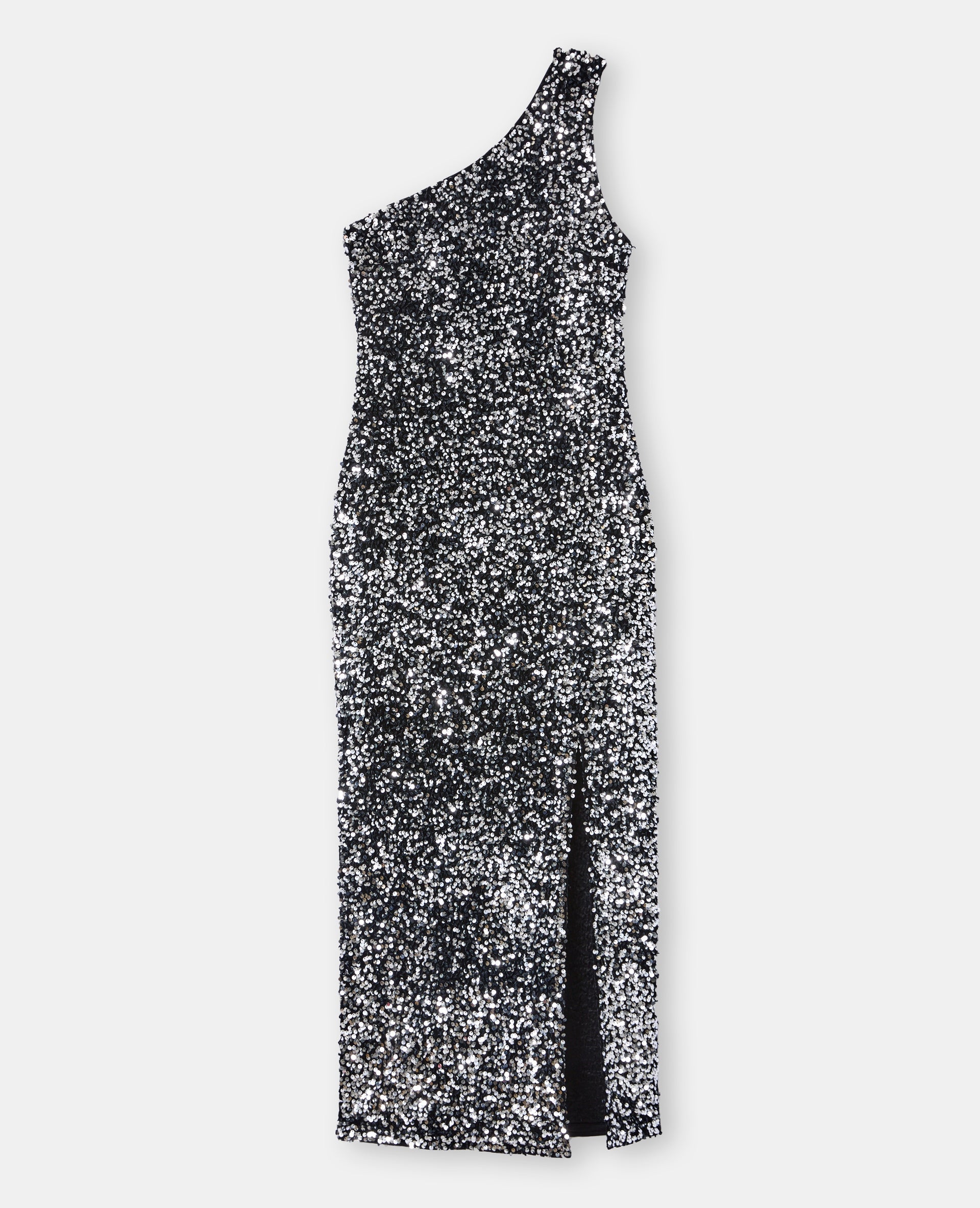 Robe longue asymétrique avec sequins