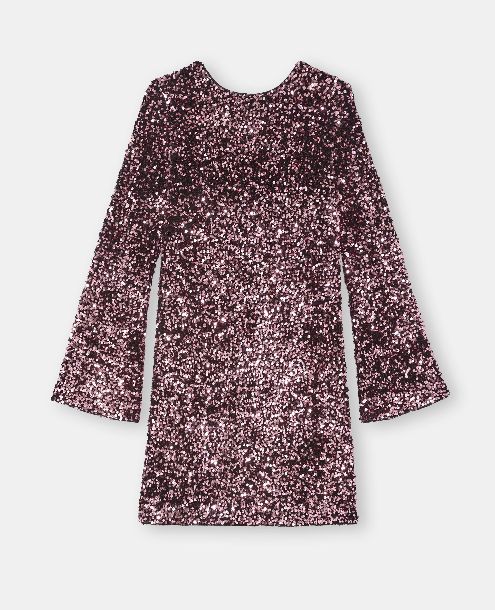 Robe courte dos V avec sequins