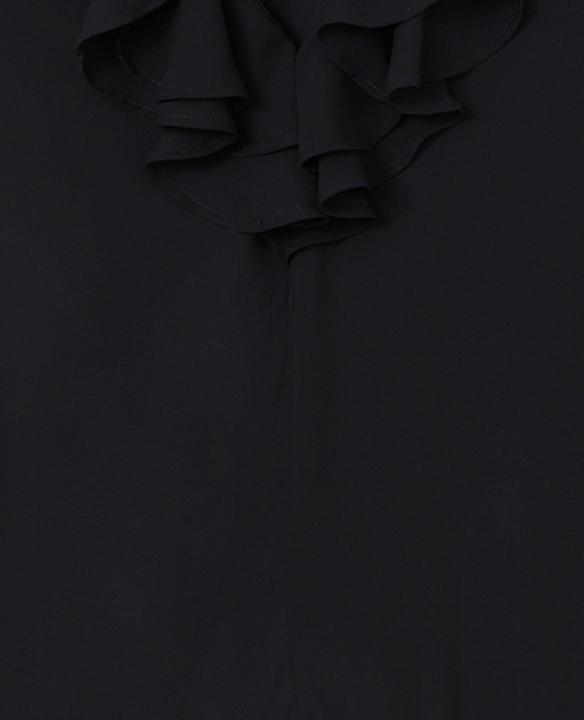 Robe à volants manches longues encolure V