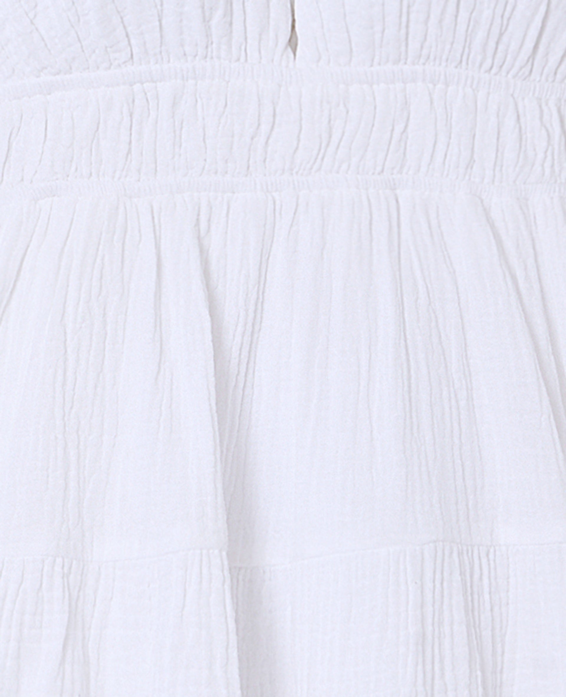 Robe courte dos-nu en gaze de coton