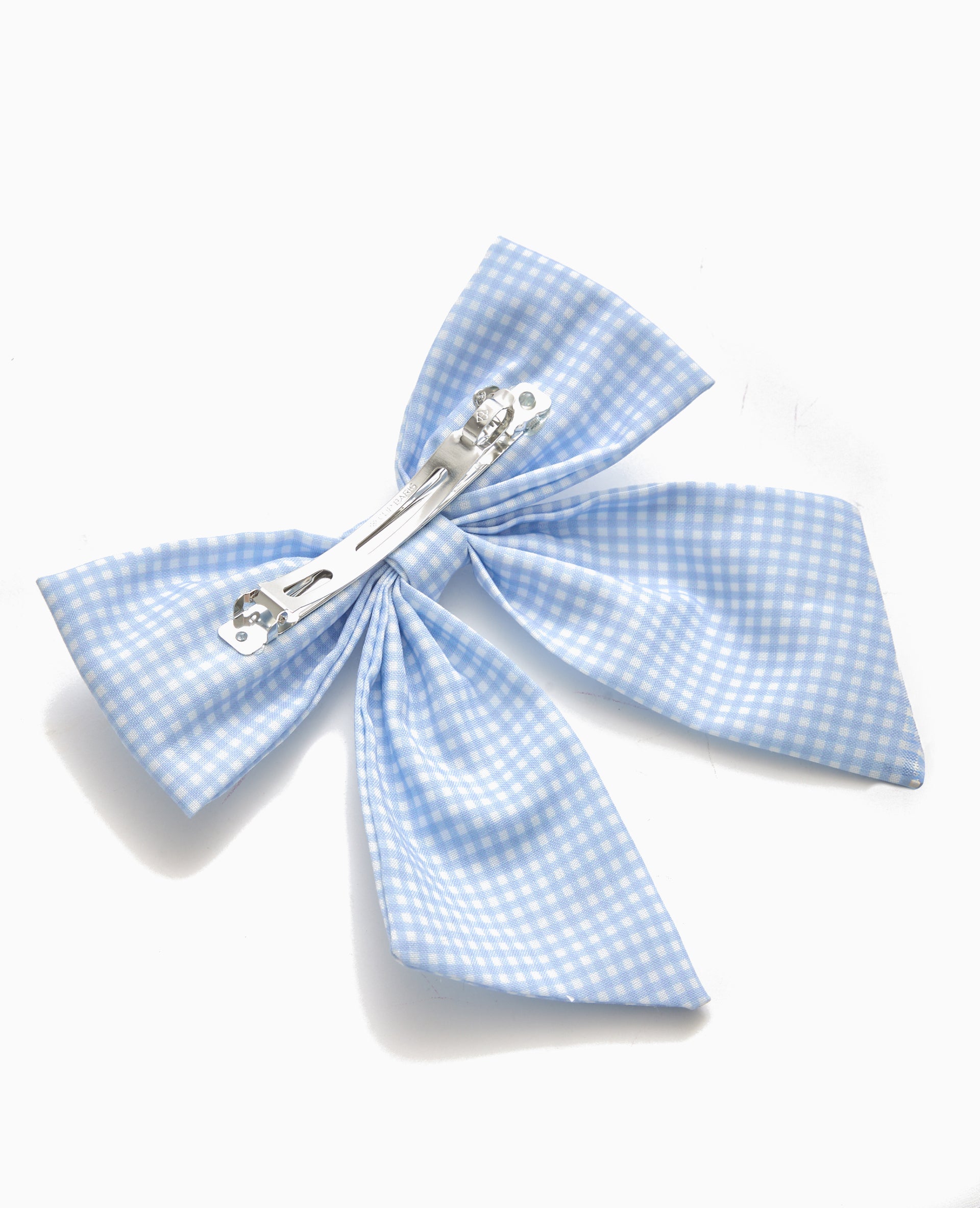 Barrette avec grand nœud vichy