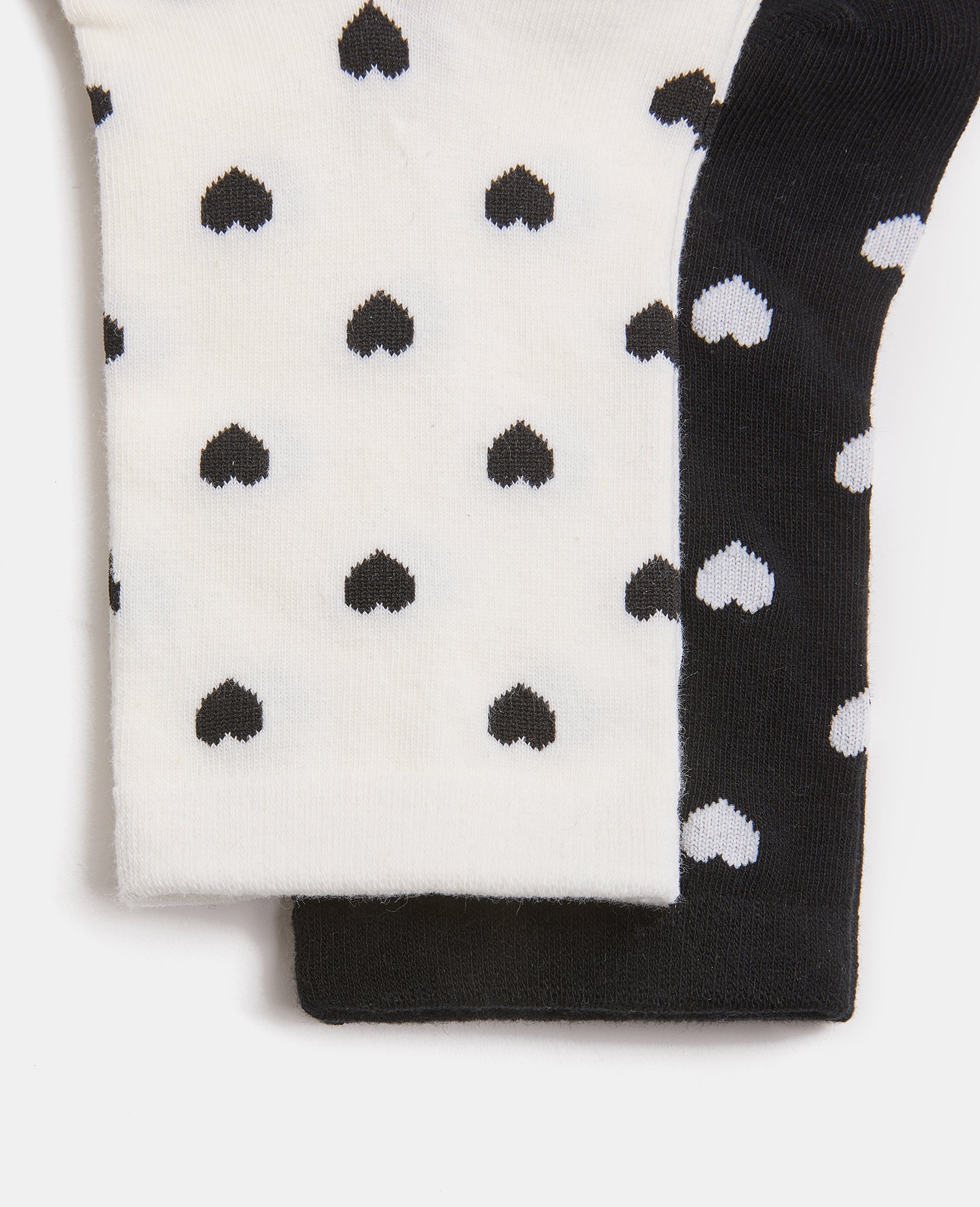 Lot de 2 paires de chaussettes motif cœurs
