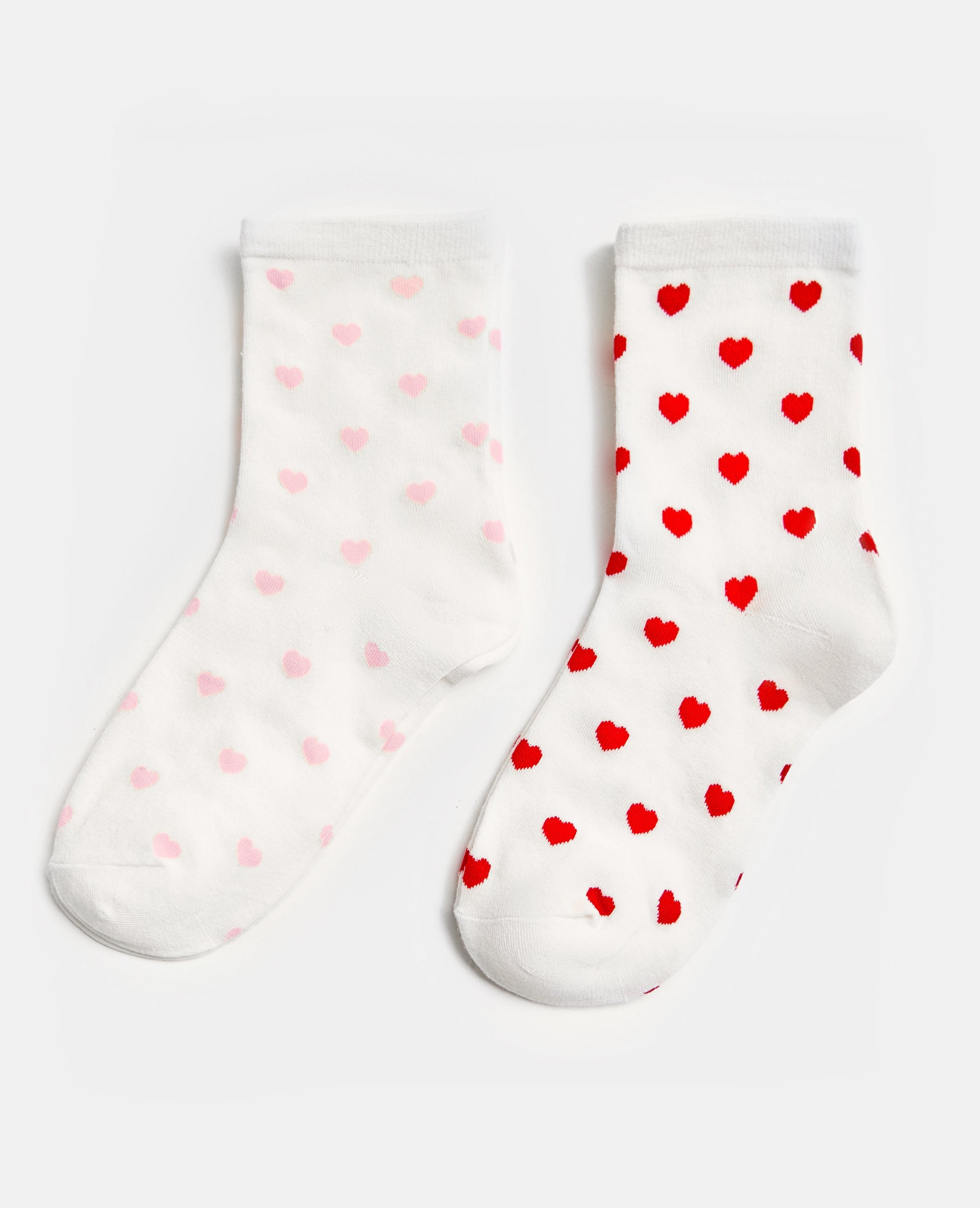 Lot de 2 paires de chaussettes avec cœurs