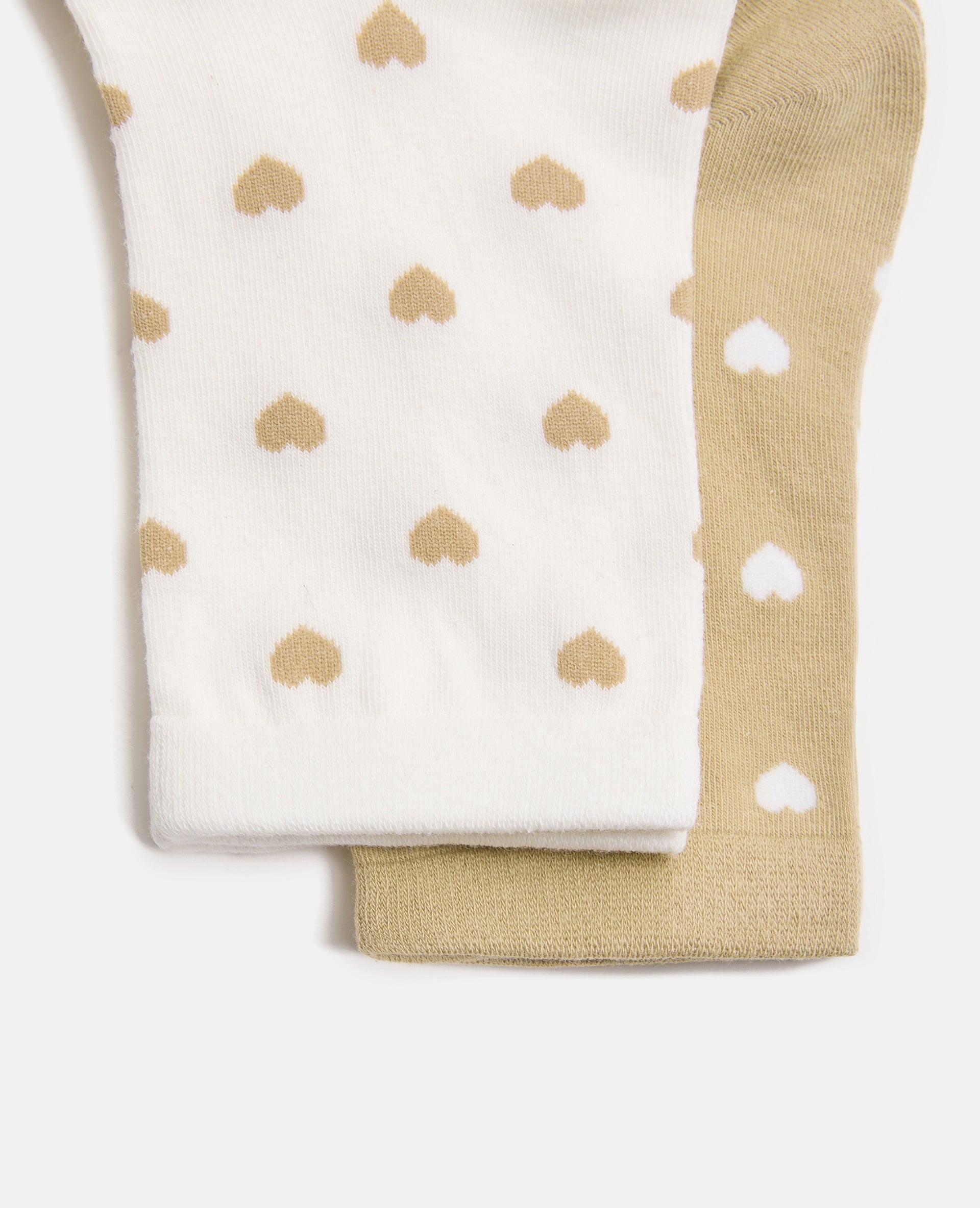 Lot de 2 paires de chaussettes motif cœurs