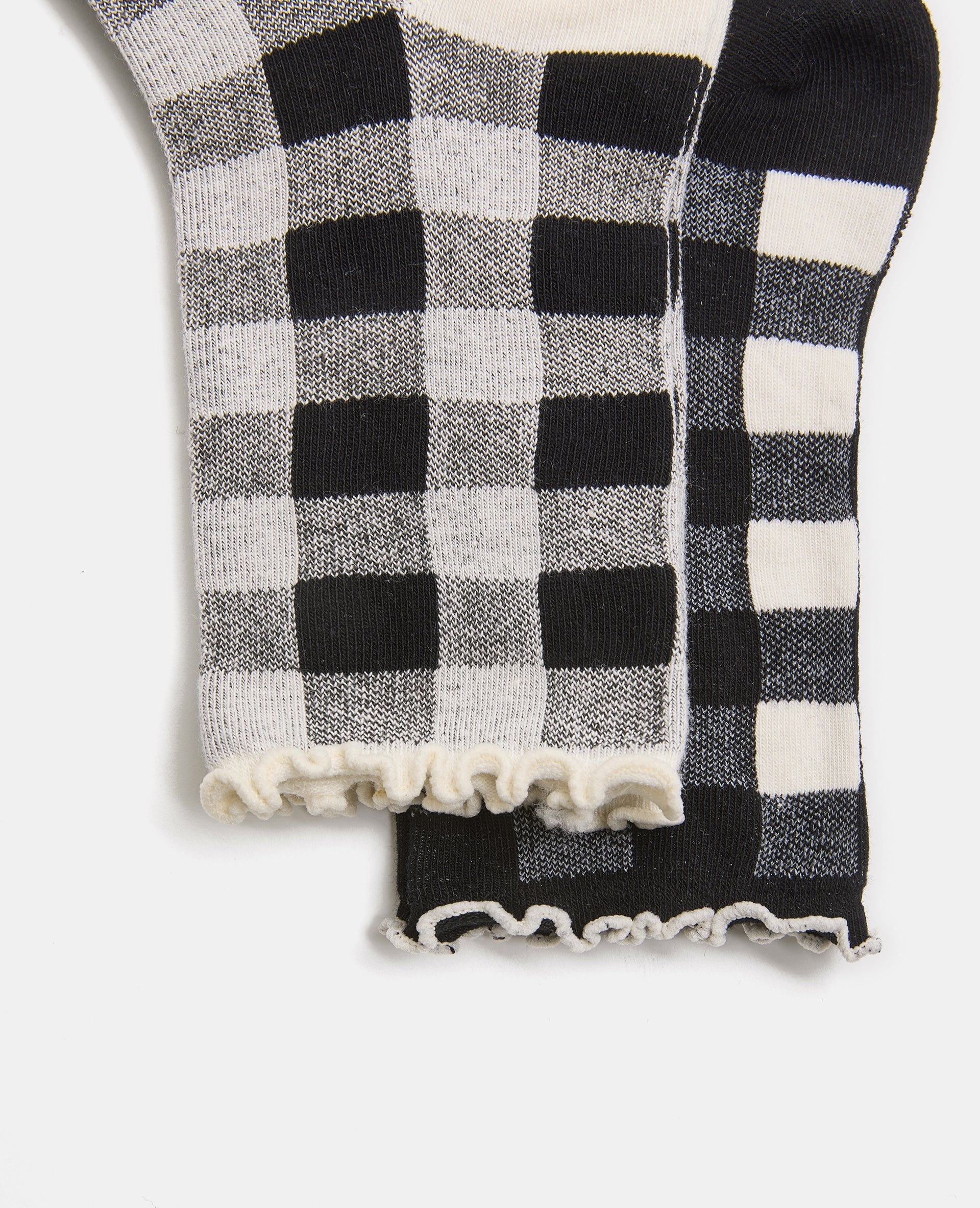 Lot de 2 paires de chaussettes motif carreaux
