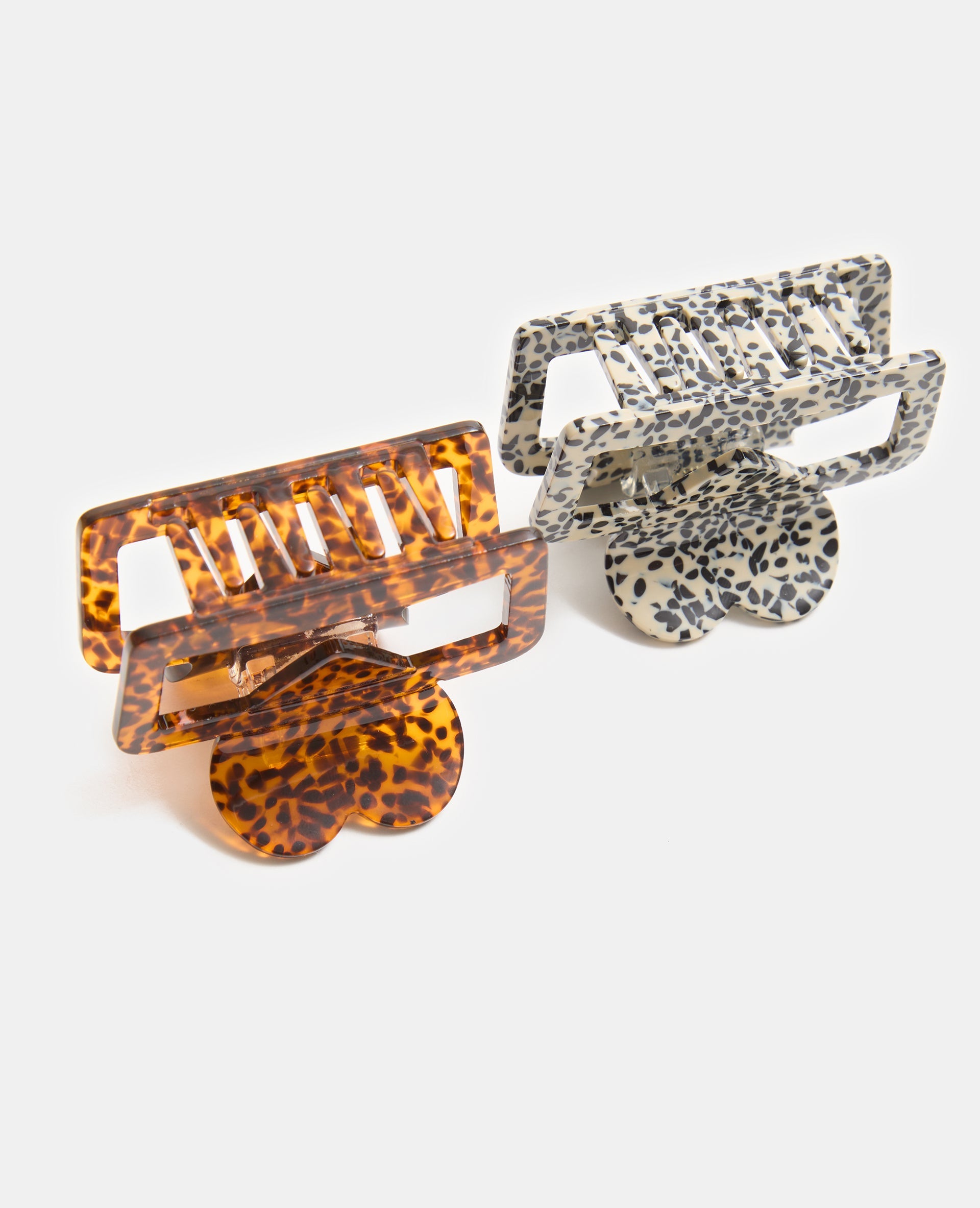 Lot de 2 pinces crocodiles avec cœurs