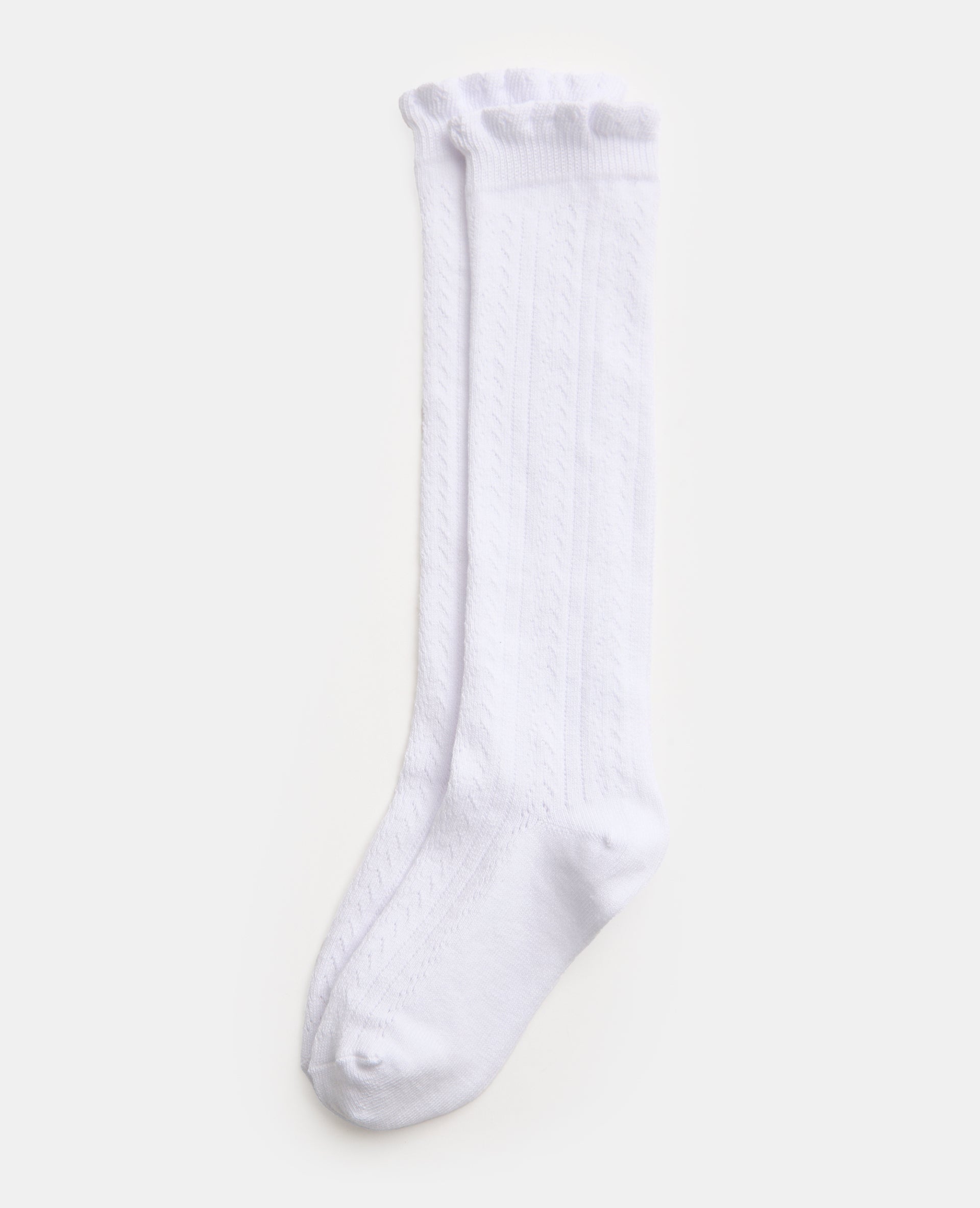 Chaussettes hautes en maille fantaisie