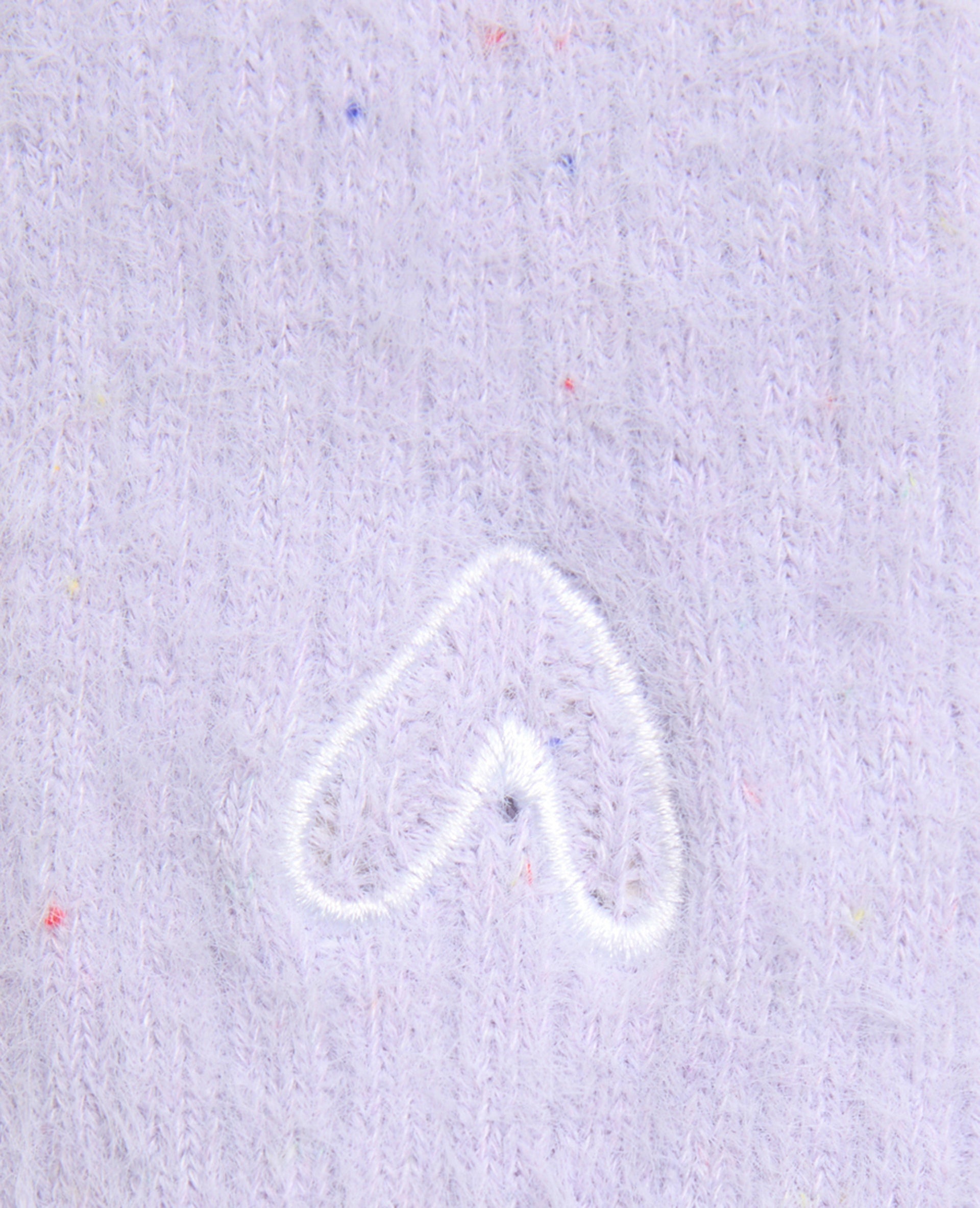 Paire de chaussettes en maille fluffy avec coeur