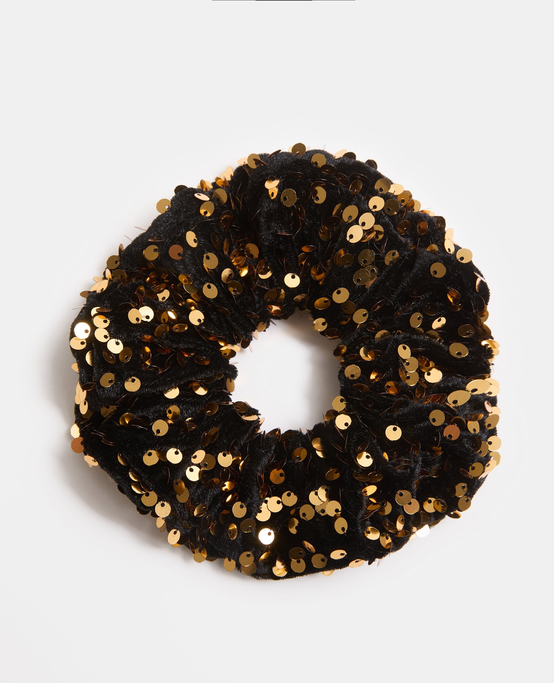 Chouchou en velours avec sequins