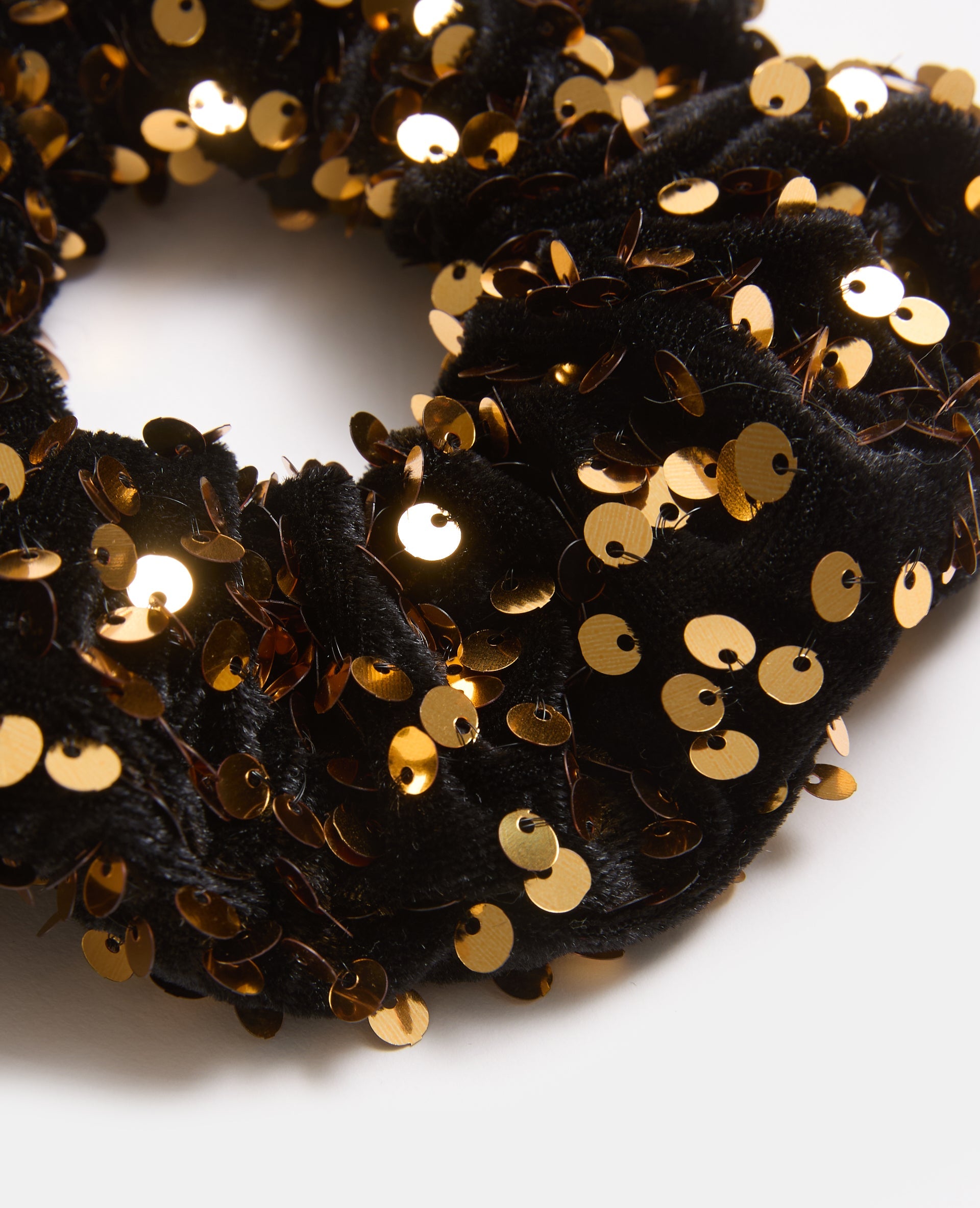 Chouchou en velours avec sequins