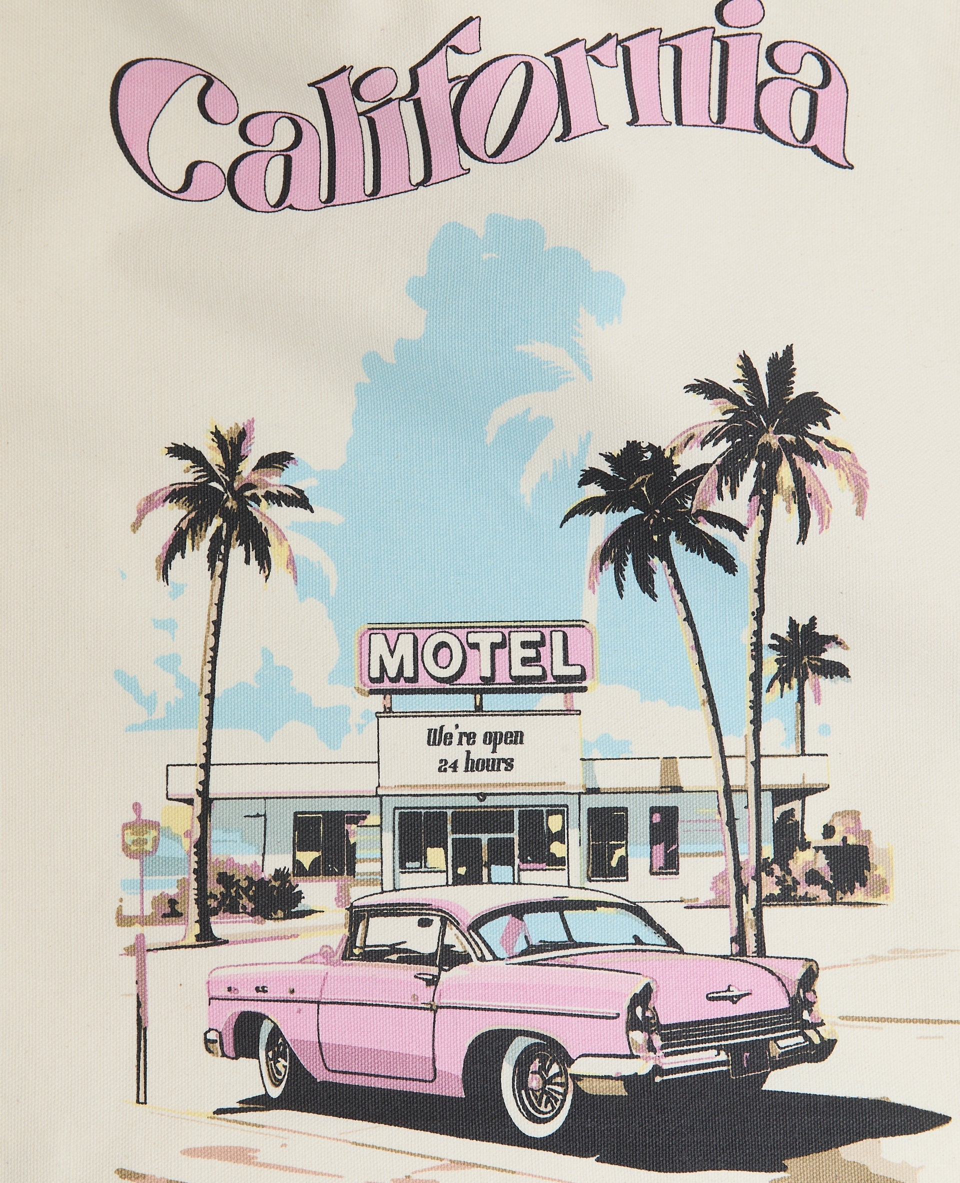 Tote bag en toile avec motifs California