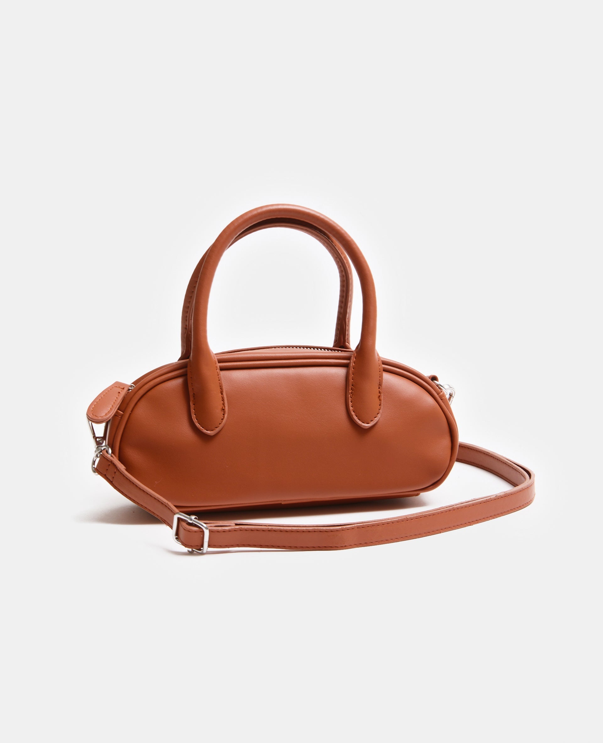 Mini-sac boxy avec poignées et bandoulière