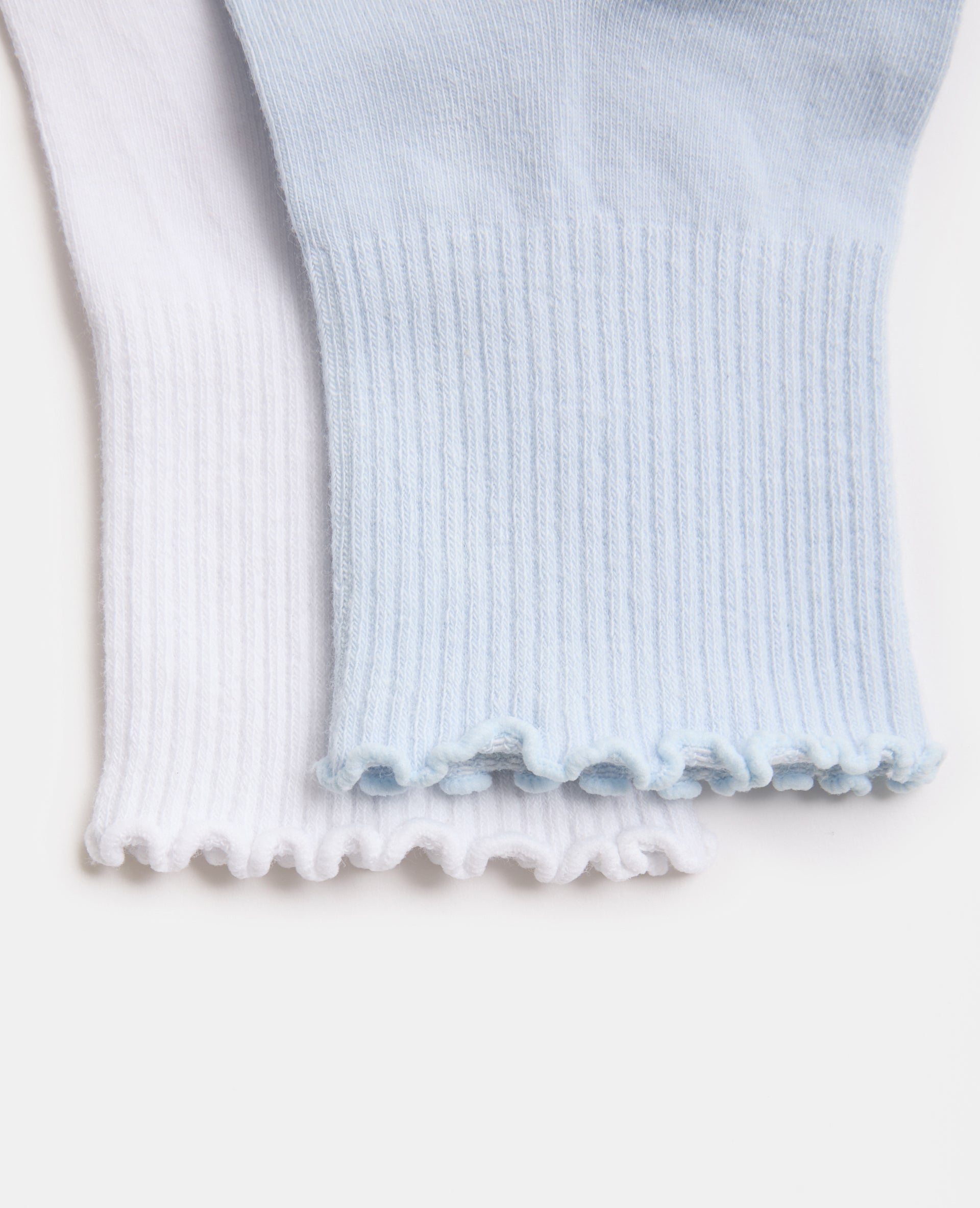 Lot de 2 paires de chaussettes bords ondulés