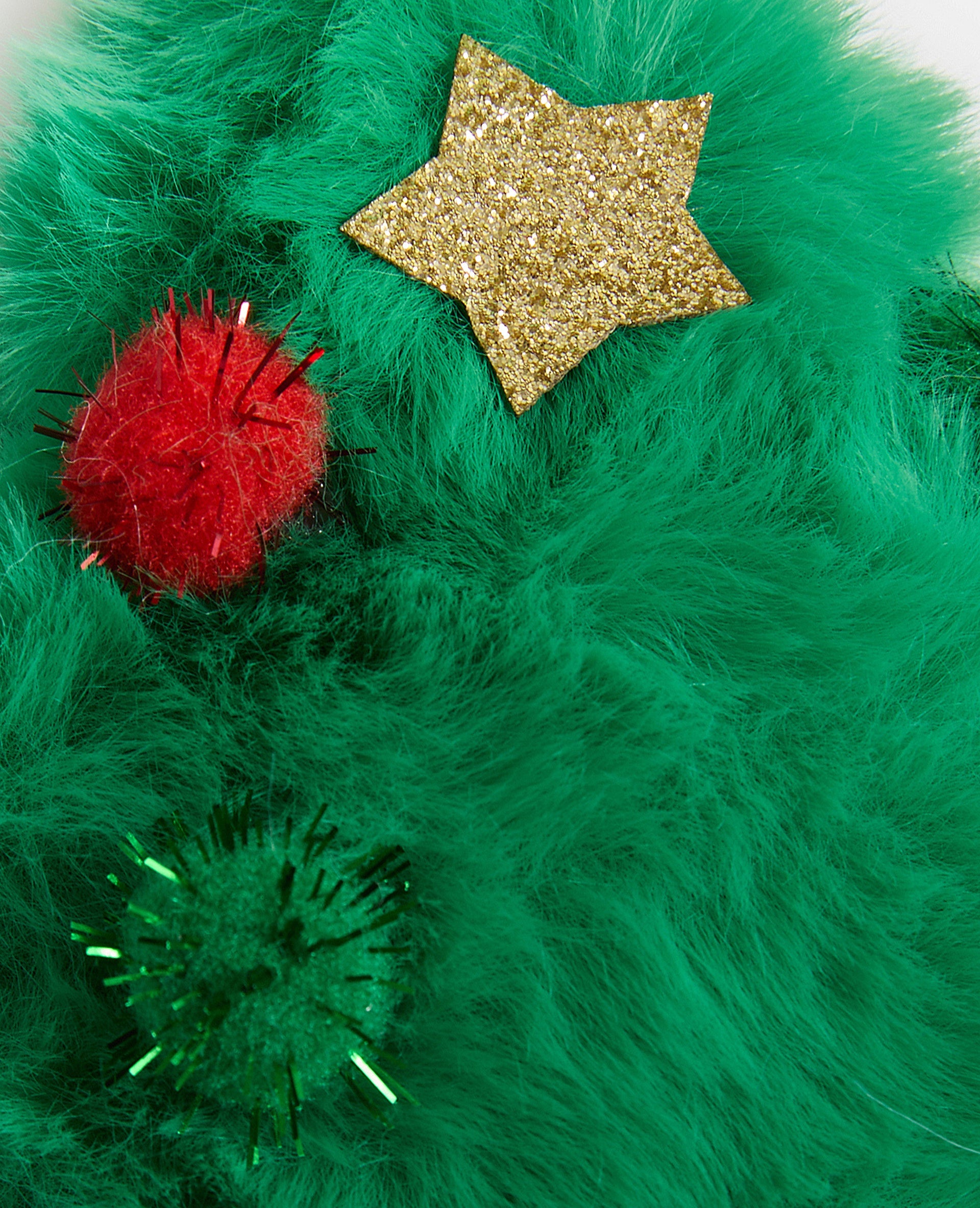 Déco de sac sapin en peluche