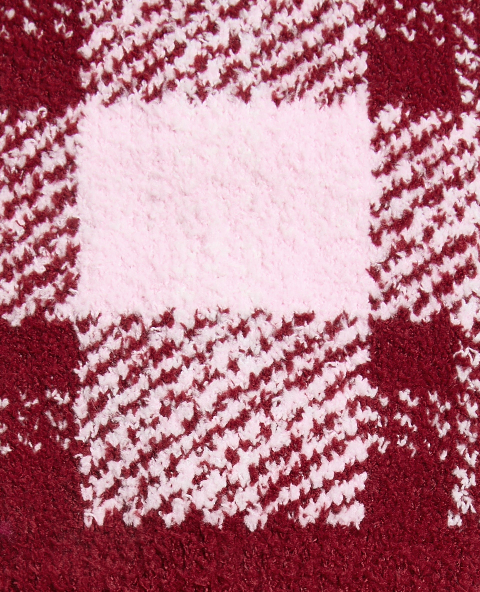Paire de chaussettes fluffy à carreaux