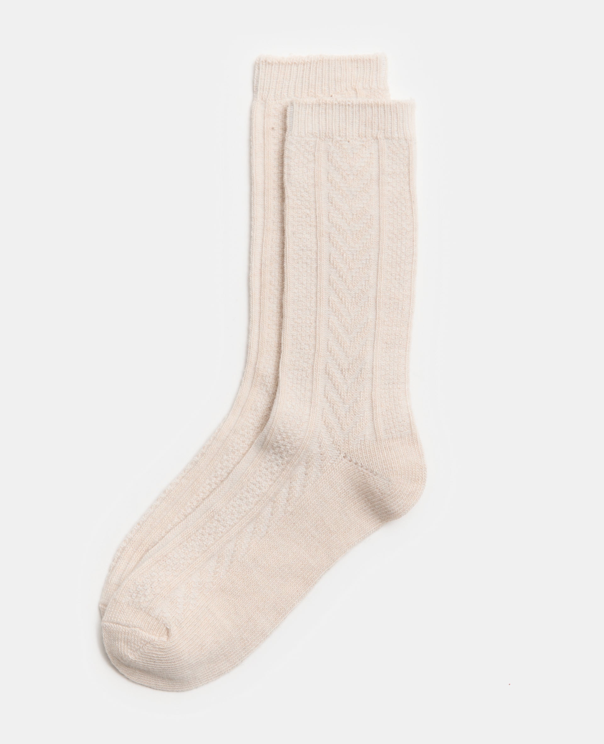 Paire de chaussettes hautes en maille fantaisie