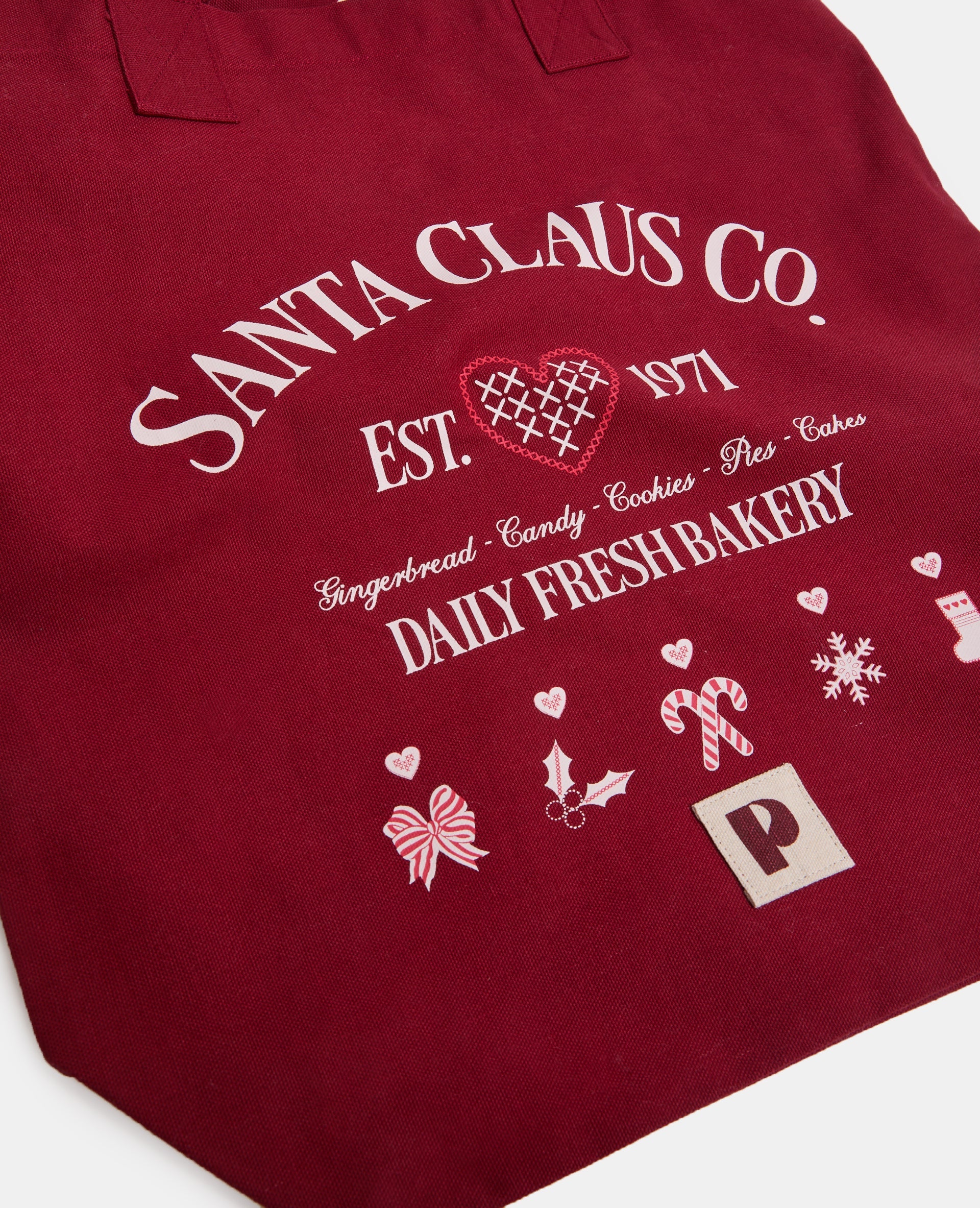 Tote bag en toile motifs de Noël