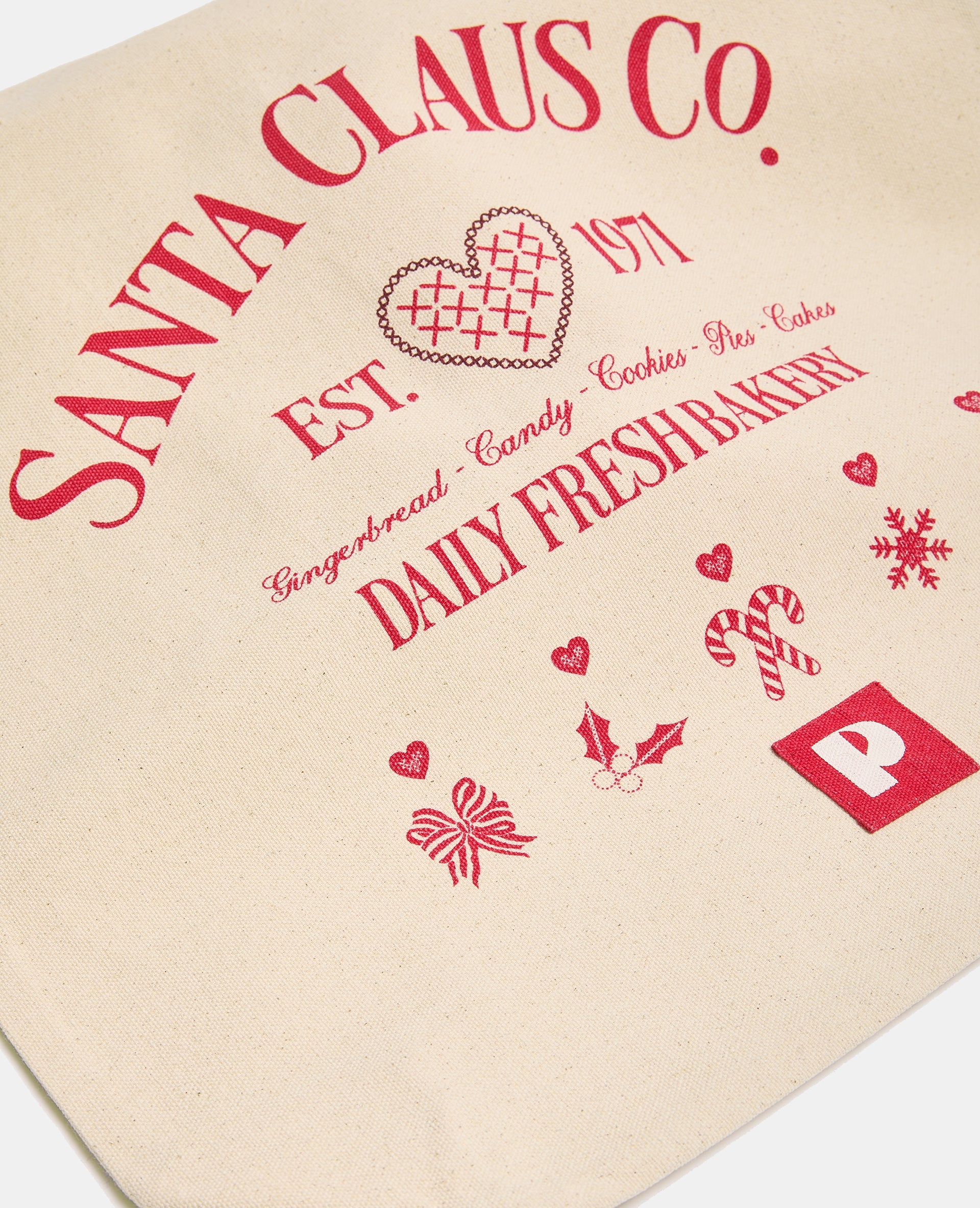 Tote bag en toile motifs de Noël