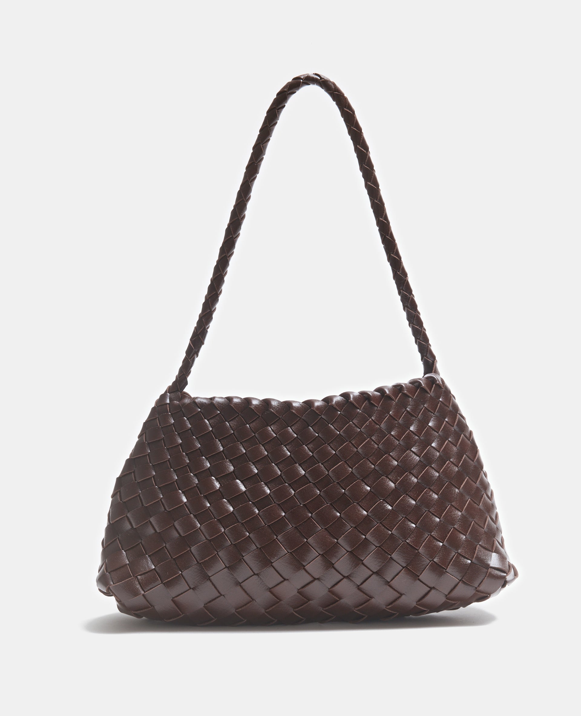 Sac en simili tressé porté épaule