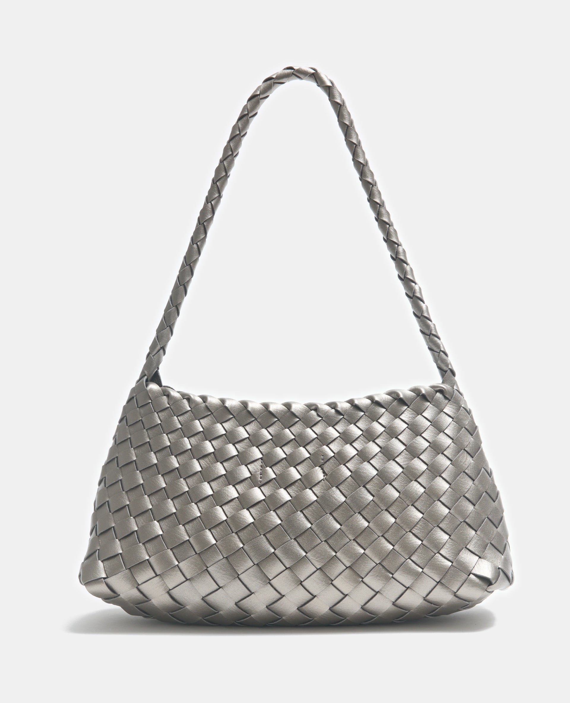 Sac en simili tressé porté épaule
