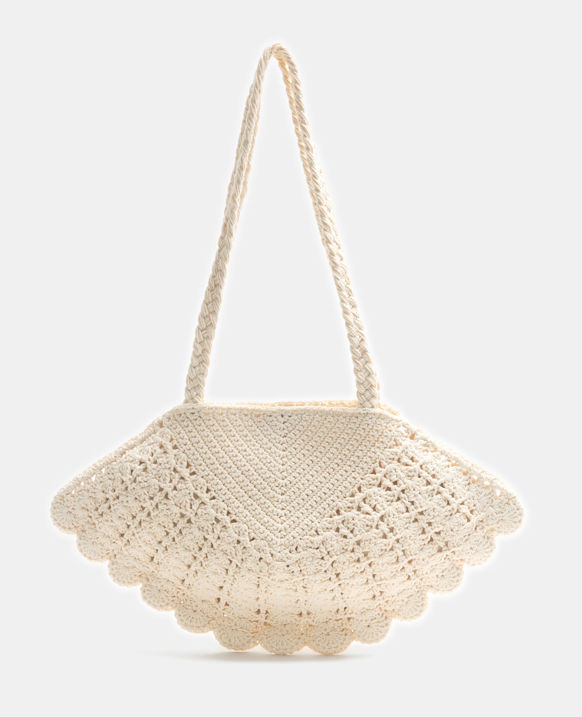Sac en crochet forme coquillage