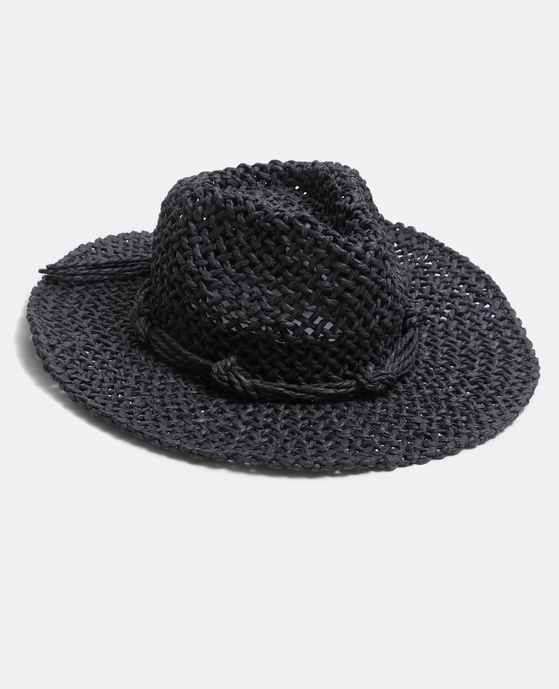 Chapeau de paille avec nœuds
